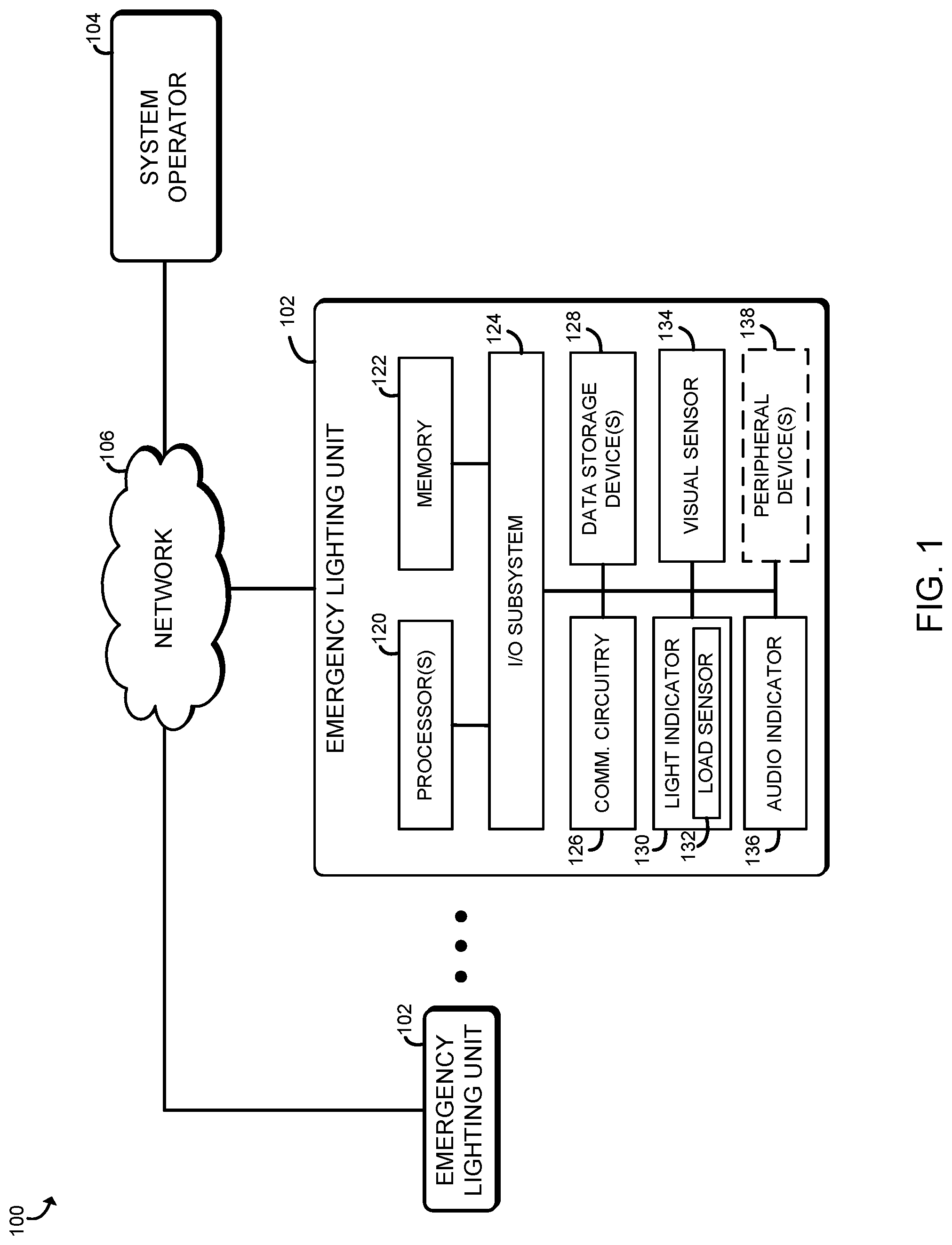 Patent US12322277 — Intelligent emergency evacuation system — Figure 1