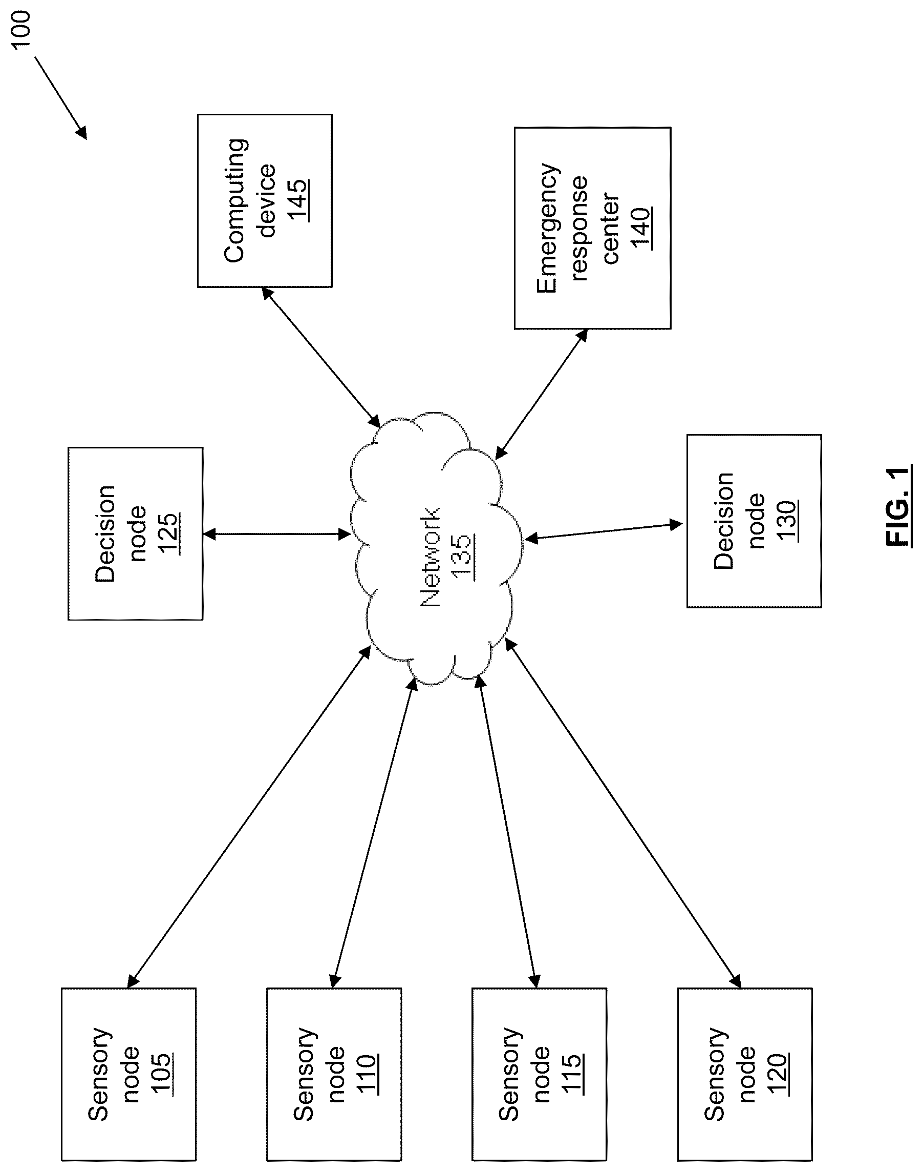 Patent US12322278 — Evacuation system — Figure 1
