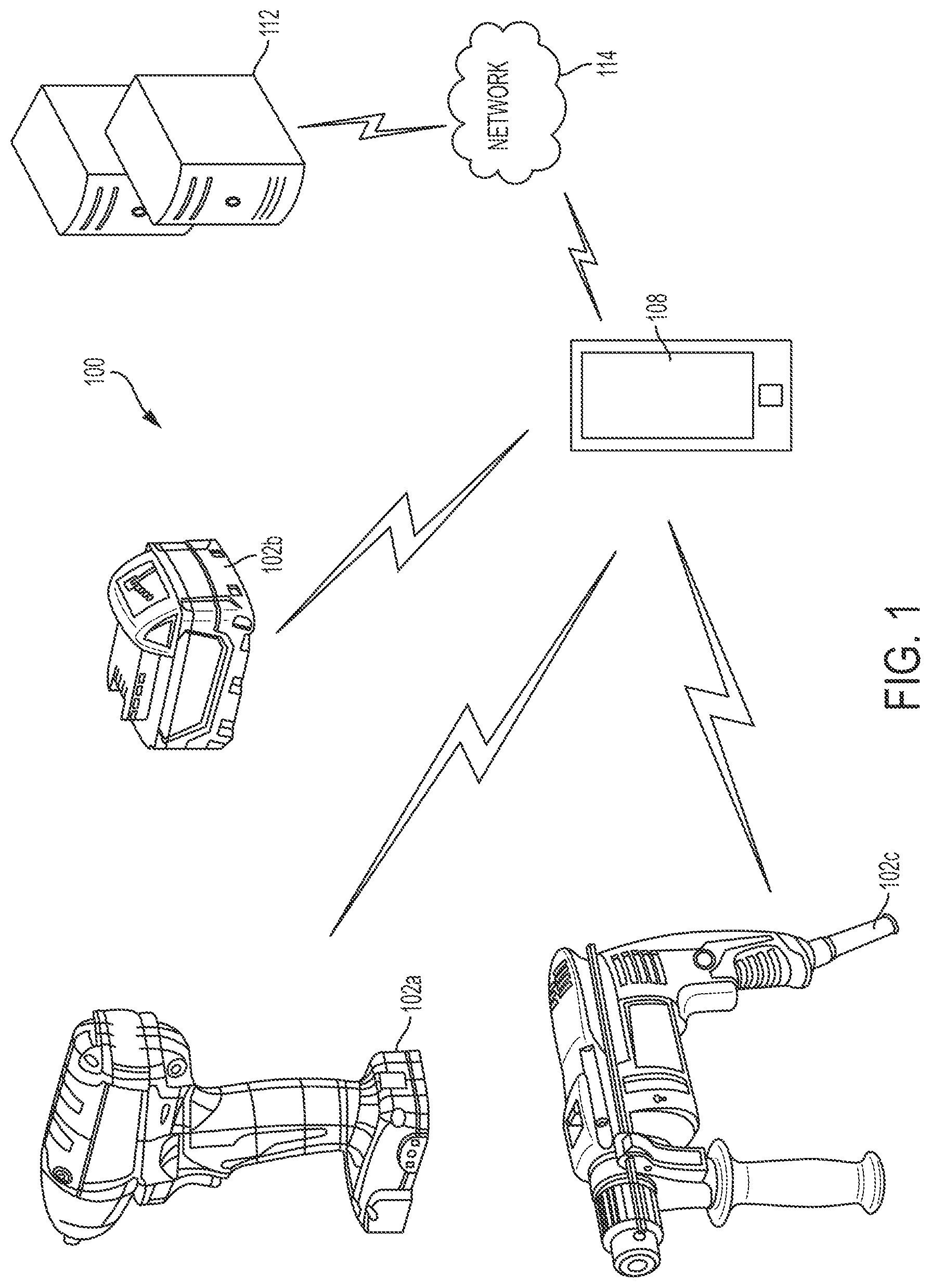 Patent US12322280 — Power tool profile sharing and permissions — Figure 1