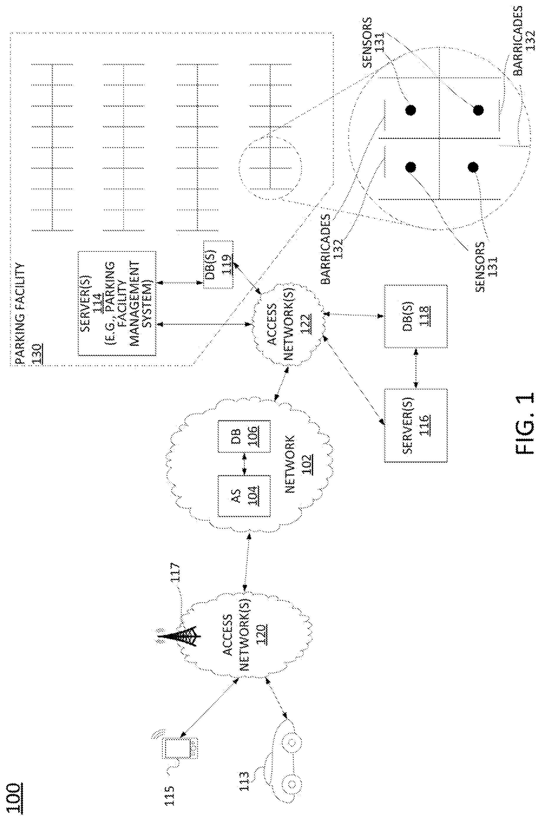 Patent US12322290 — Predictive vehicle parking systems — Figure 1