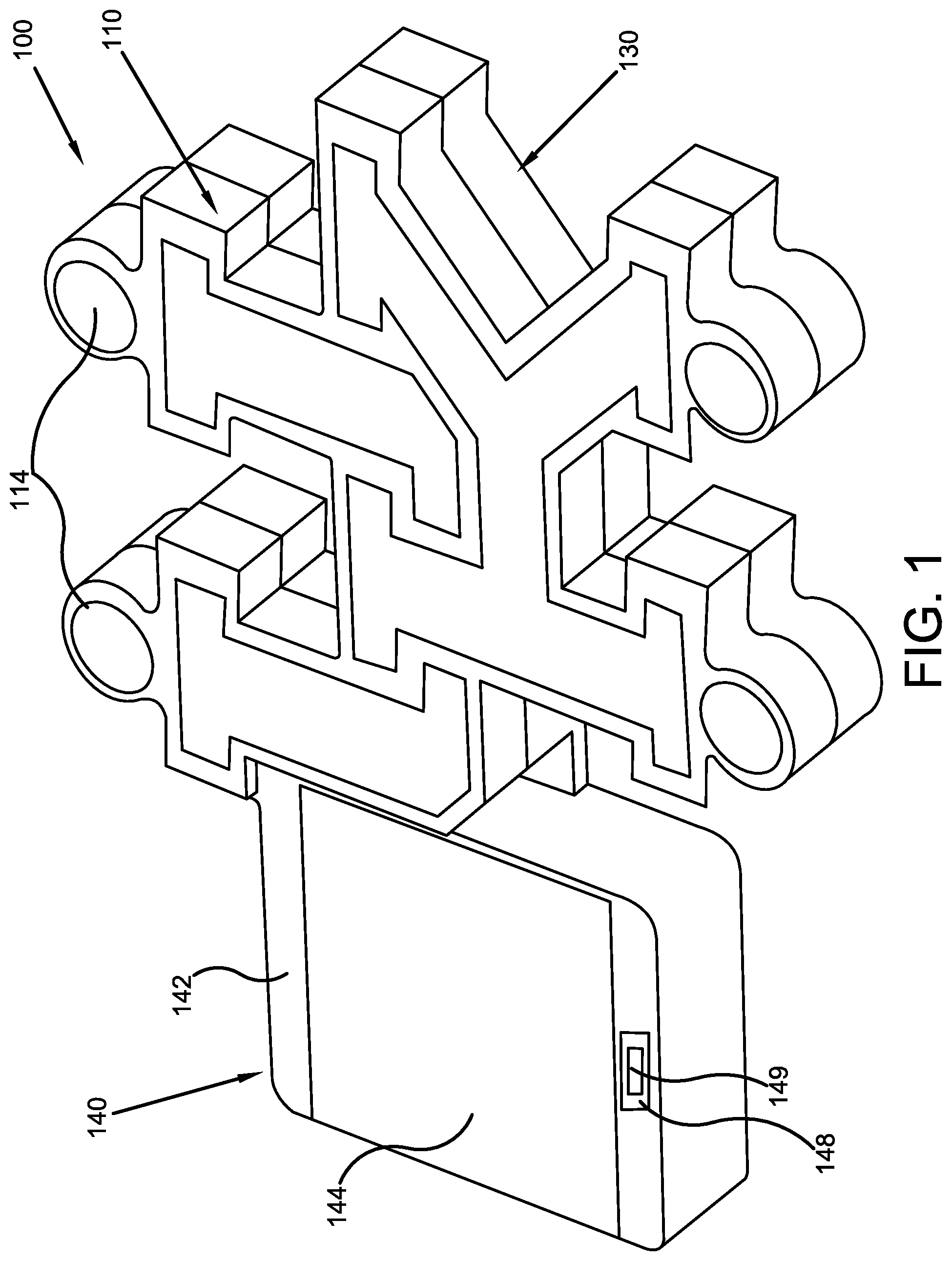 Patent US12322304 — Illuminated vehicle display device — Figure 1