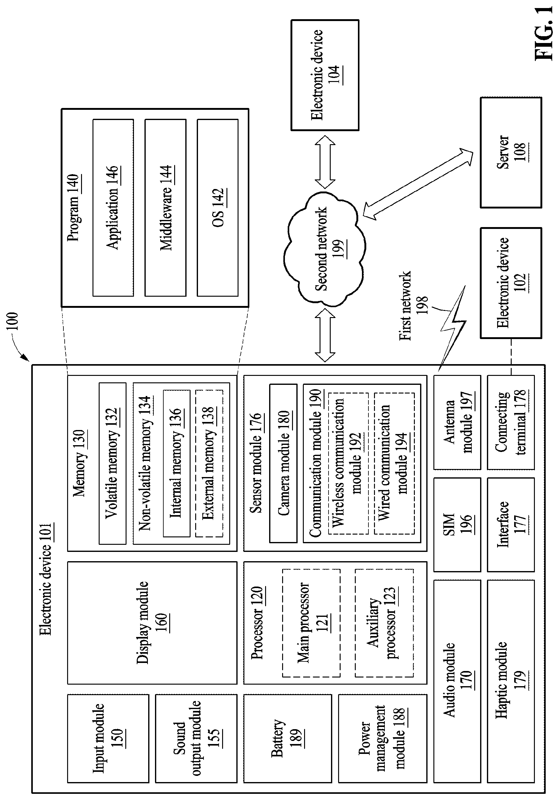 Patent US12322309 — Electronic device with flexible display — Figure 1