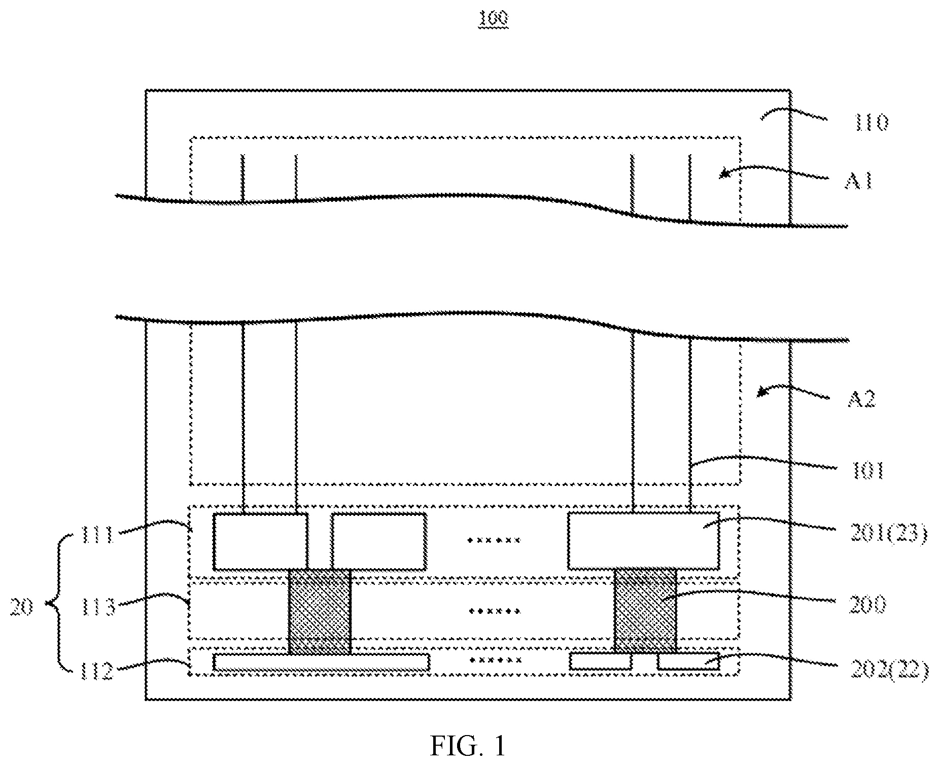 Patent US12322318 — Display panel and electronic terminal compising storobe module connecting input terminals to output terminals — Figure 1