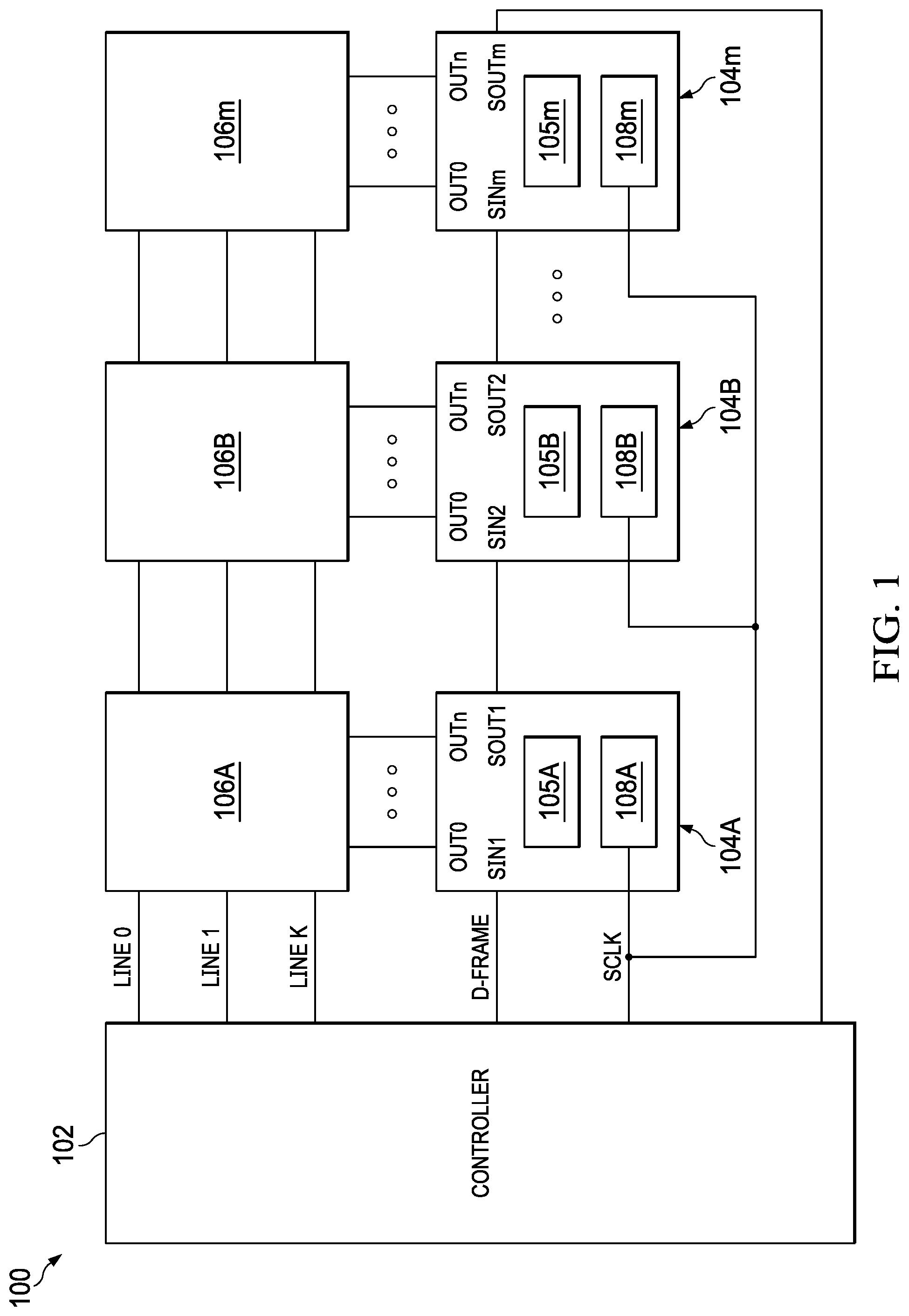 Patent US12322322 — Single-clock display driver — Figure 1
