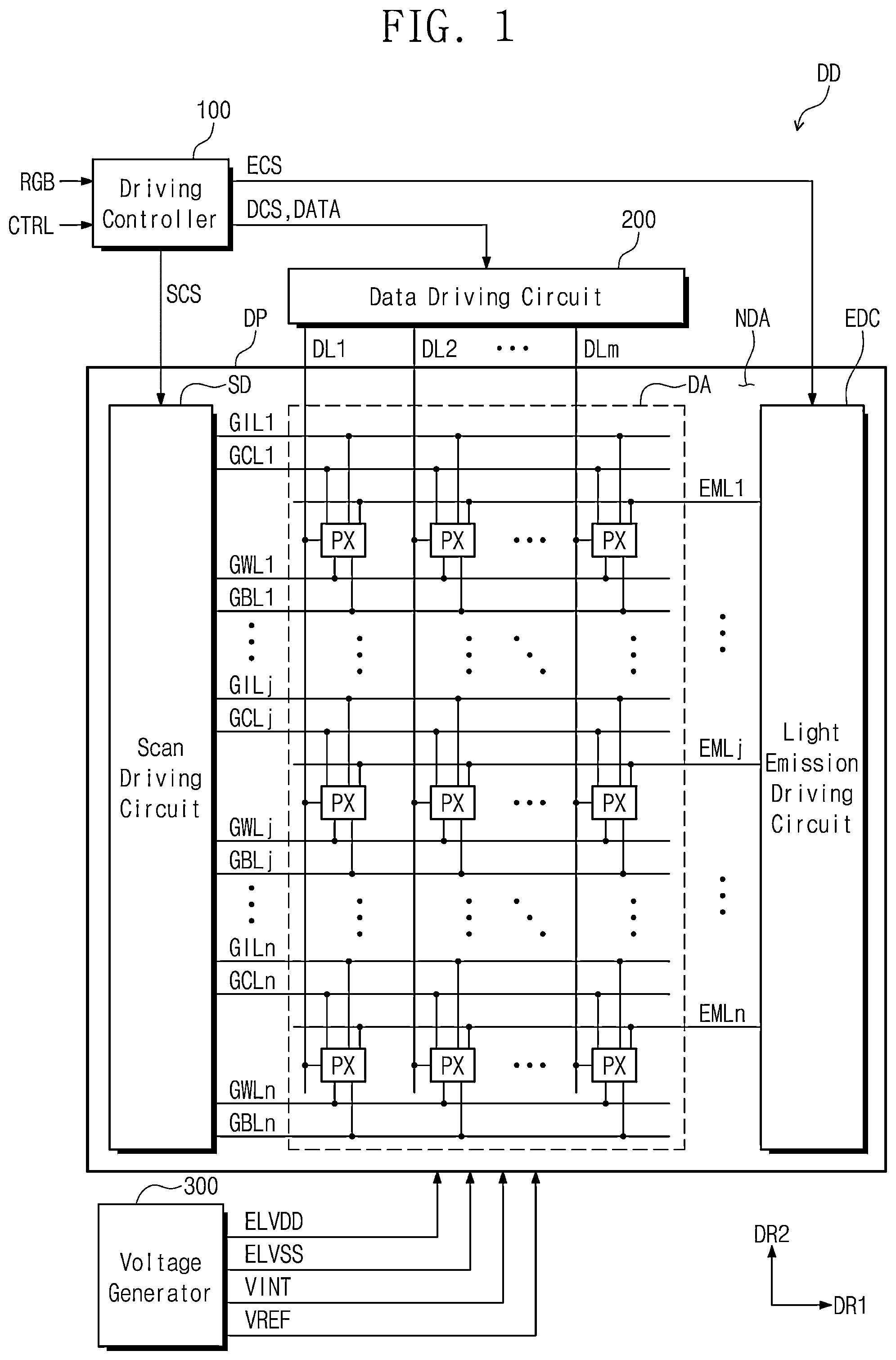 Patent US12322327 — Display device and driving method thereof — Figure 1