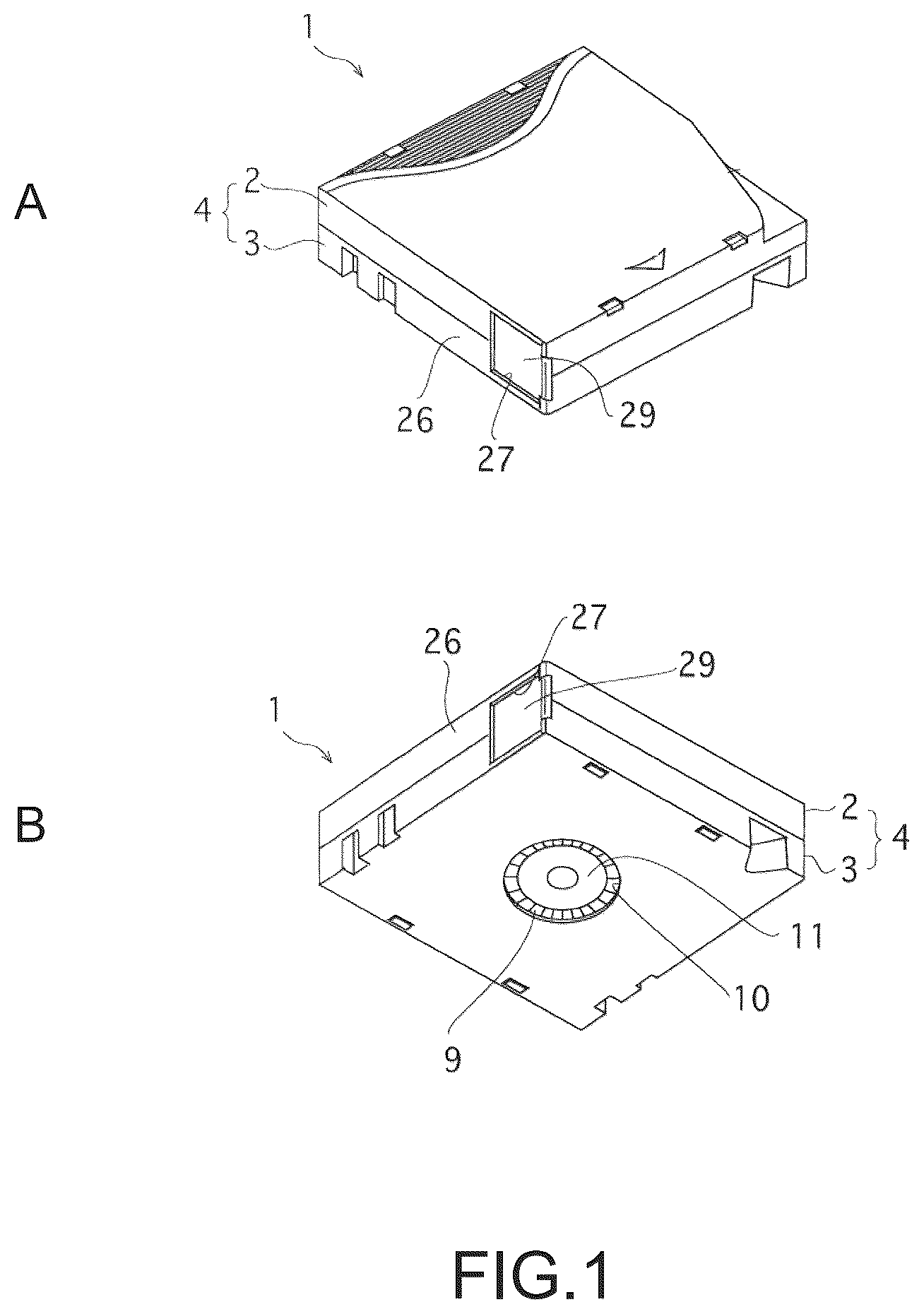 Patent US12322415 — Tape reel with reel hub having expanding outer peripheral regions, tape cartridge, and apparatus for producing tape reel — Figure 1