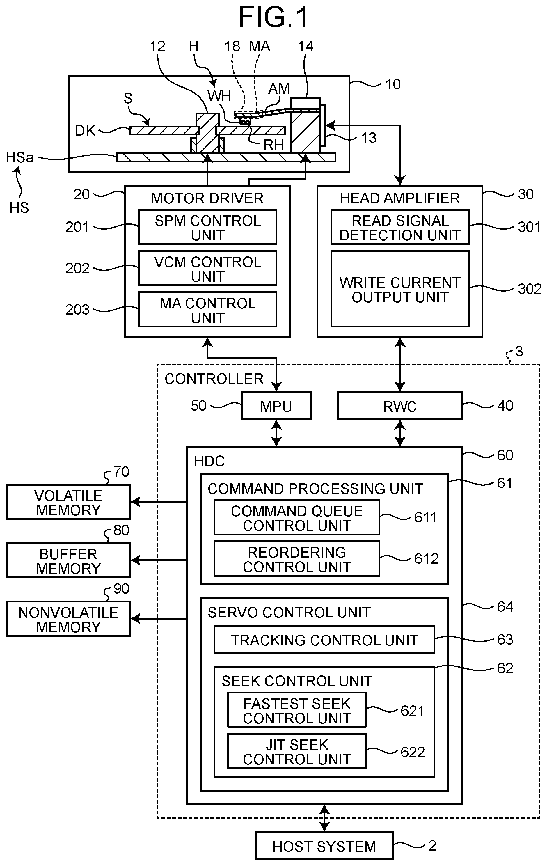 Patent US12322423 — Disk device — Figure 1
