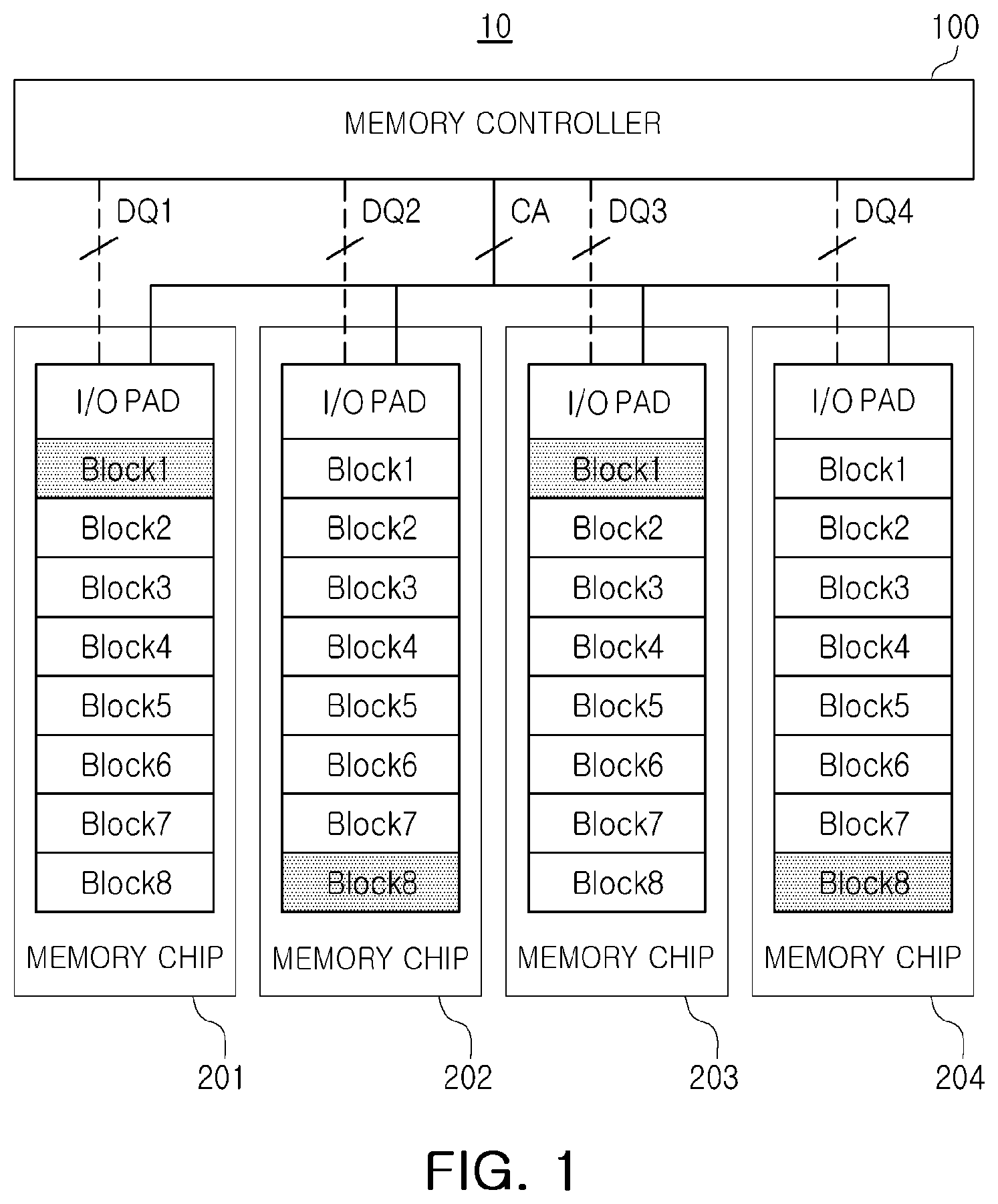 Patent US12322437 — Memory chip and memory system including the same — Figure 1