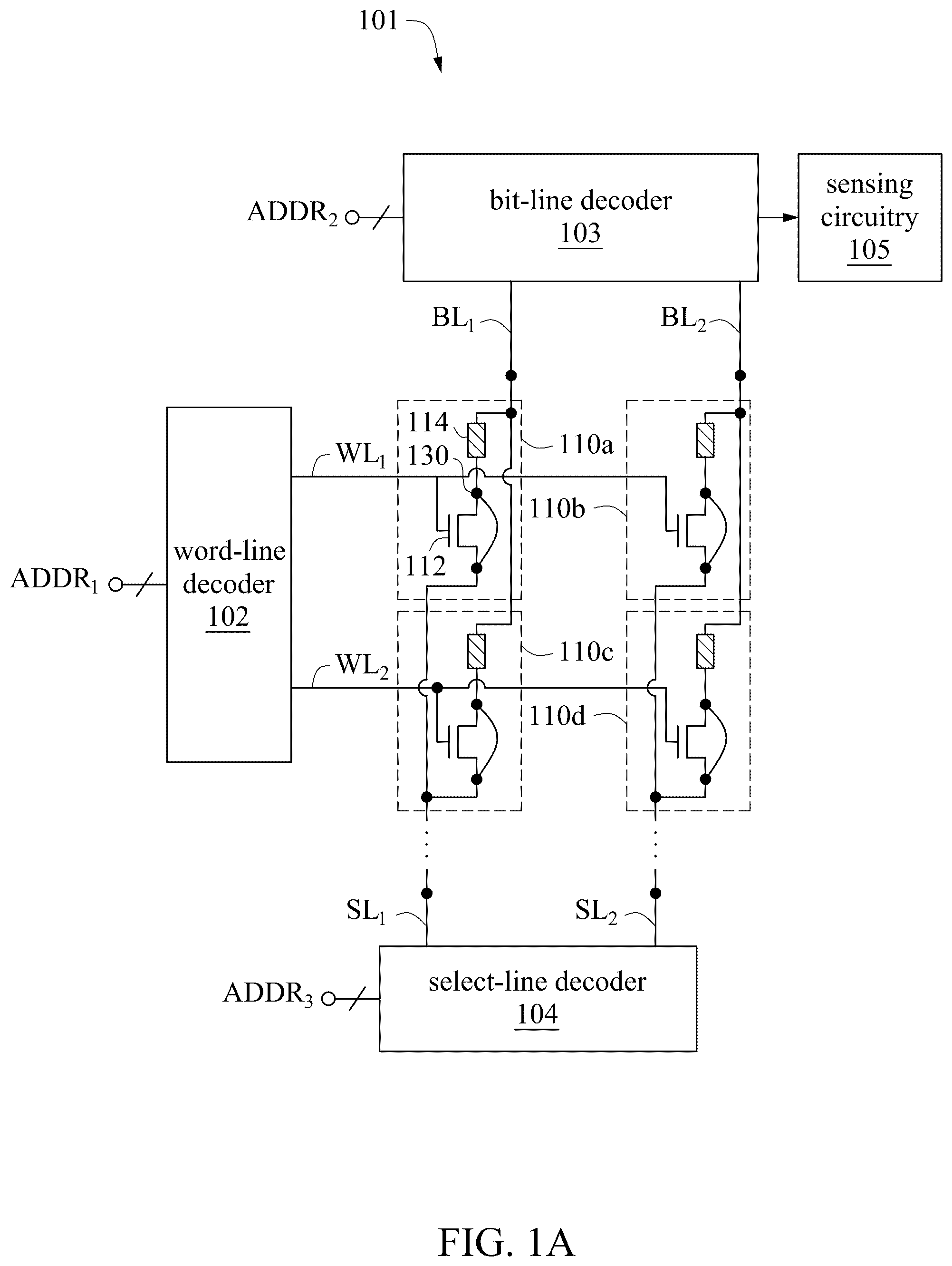 Patent US12322442 Figure 1 – Resistive memory with low voltage operation