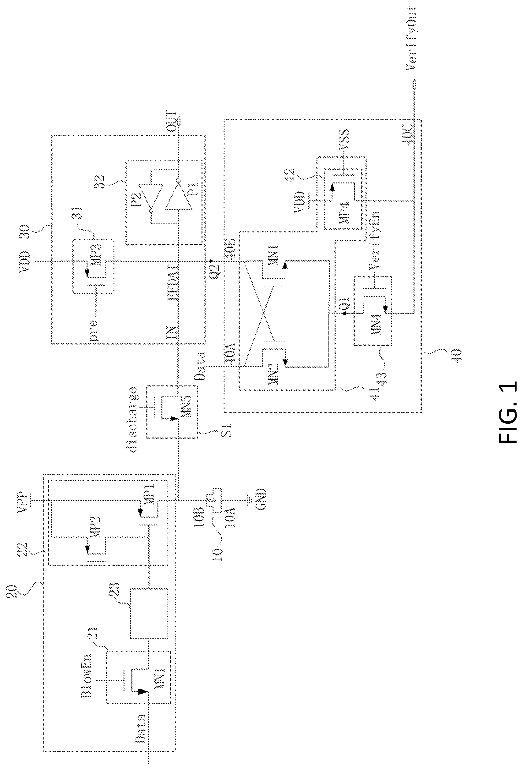 Patent US12322460 — Anti-fuse circuit and anti-fuse unit programming state real-time verification — Figure 1