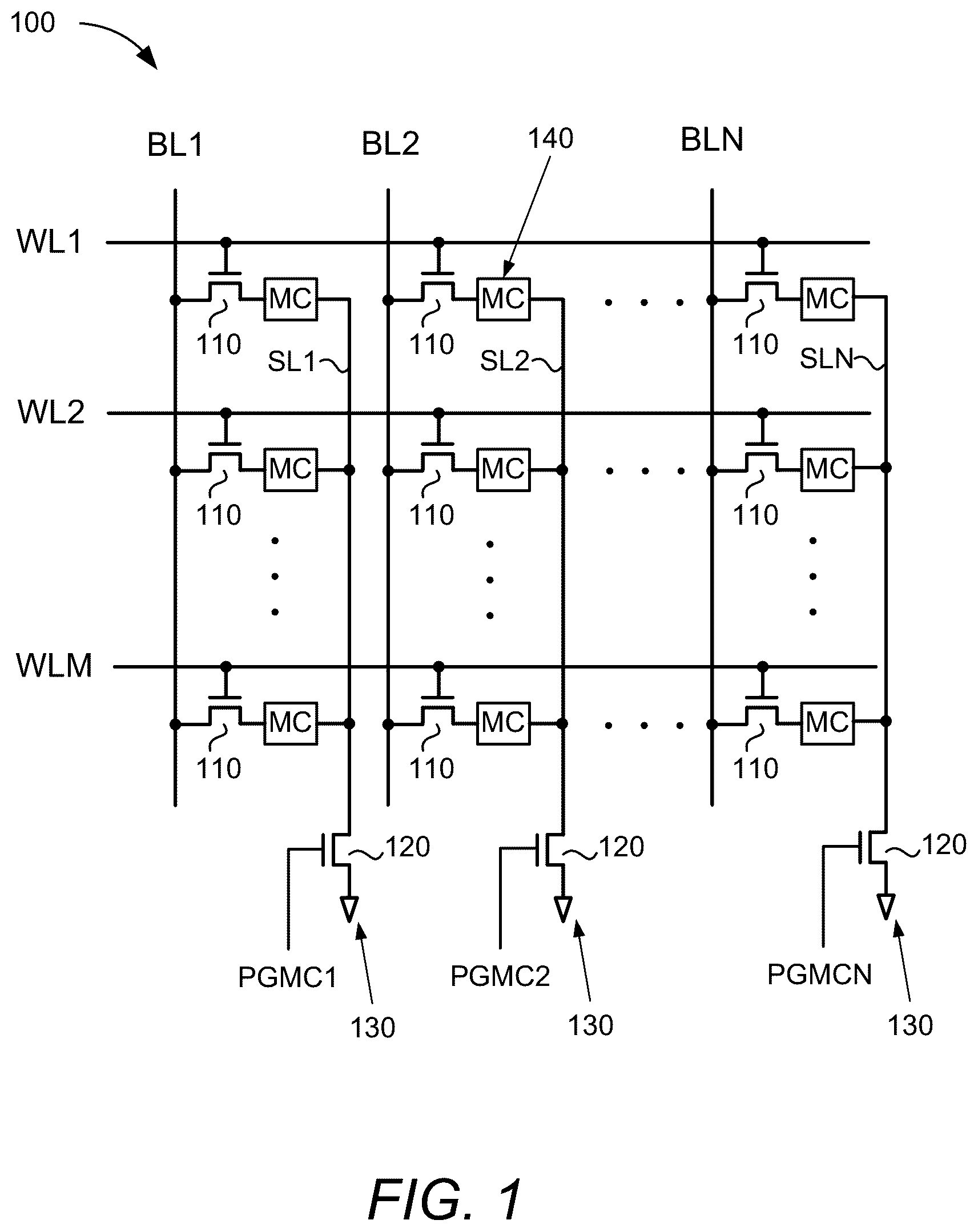 Patent US12322461 — Dielectric film based one-time programmable (OTP) memory cell — Figure 1
