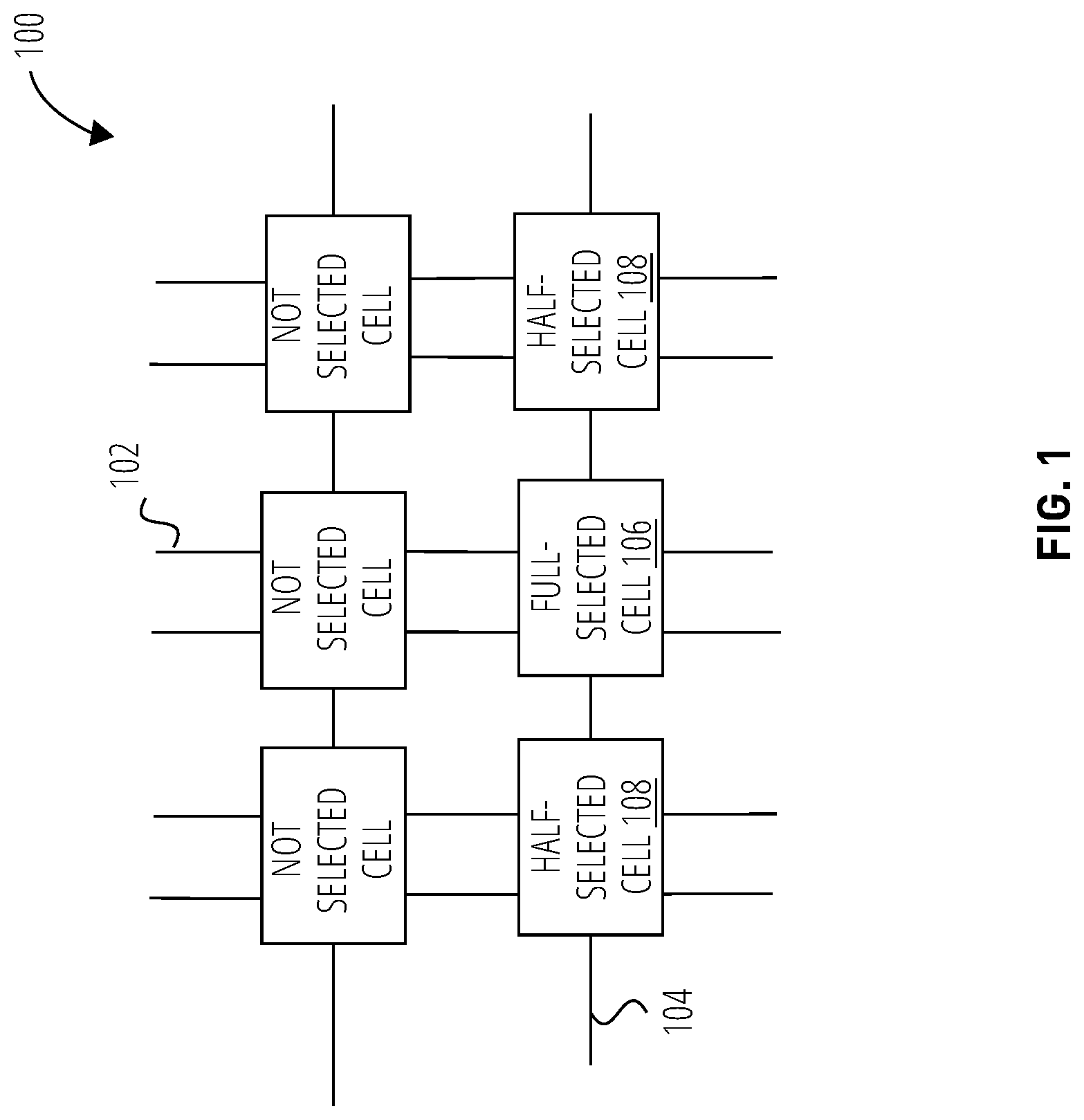 Patent US12322471 Figure 1 – Contention-free dual-voltage logic cell