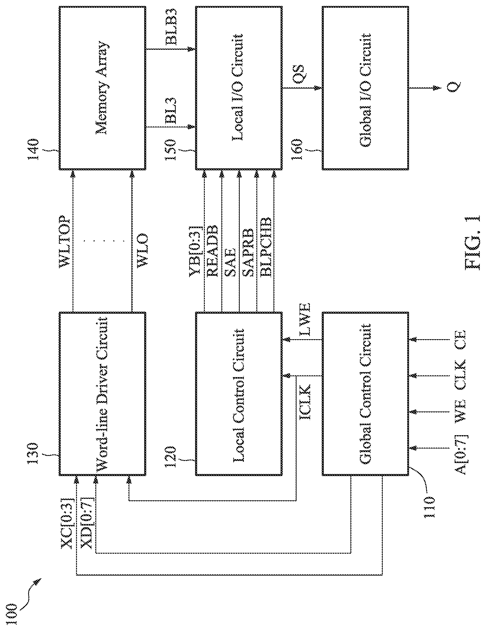 Patent US12322474 — Memory device, read clock generation circuit, and method for controlling read operation in memory device — Figure 1