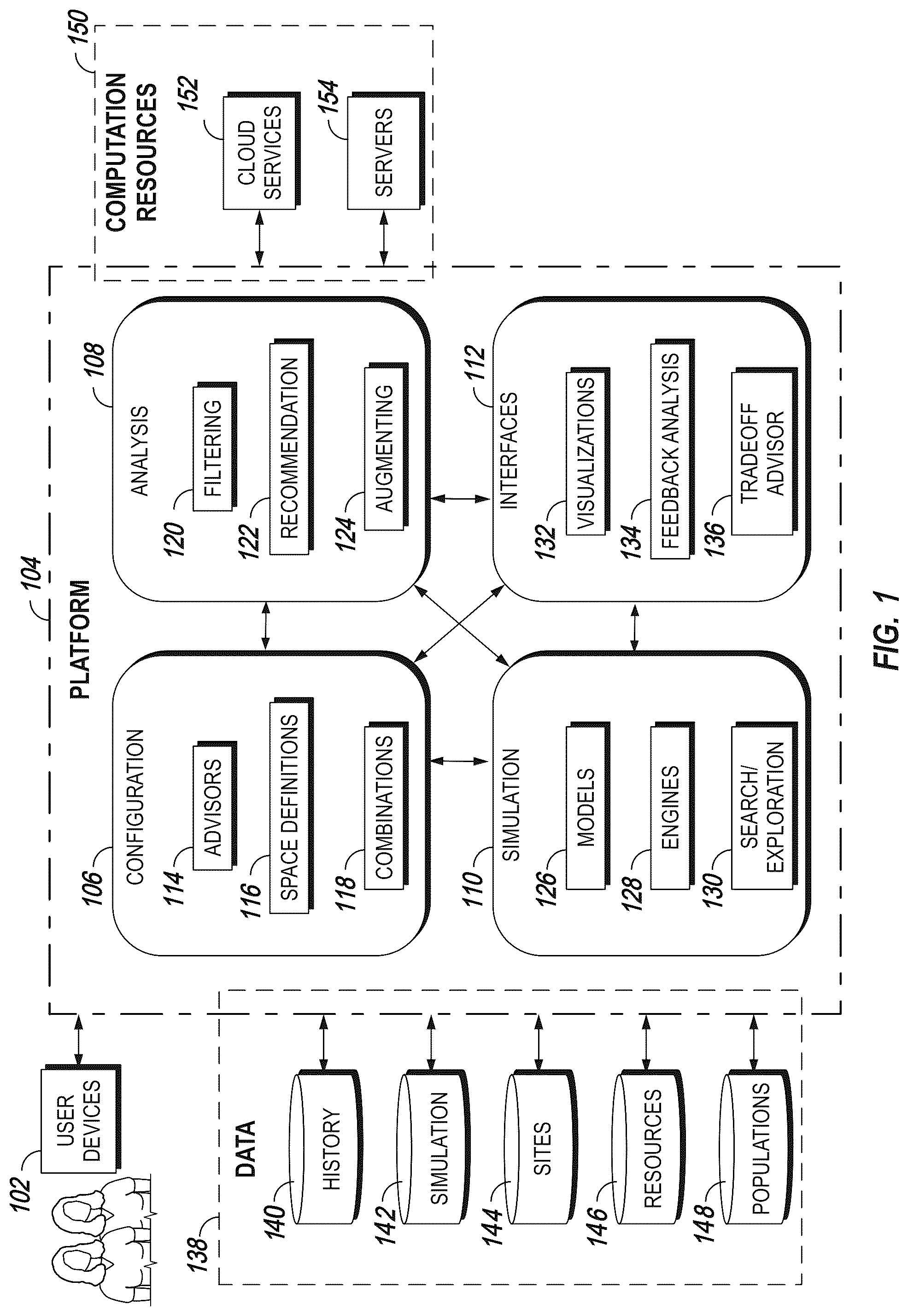 Patent US12322479 Figure 1 – Trial design platform