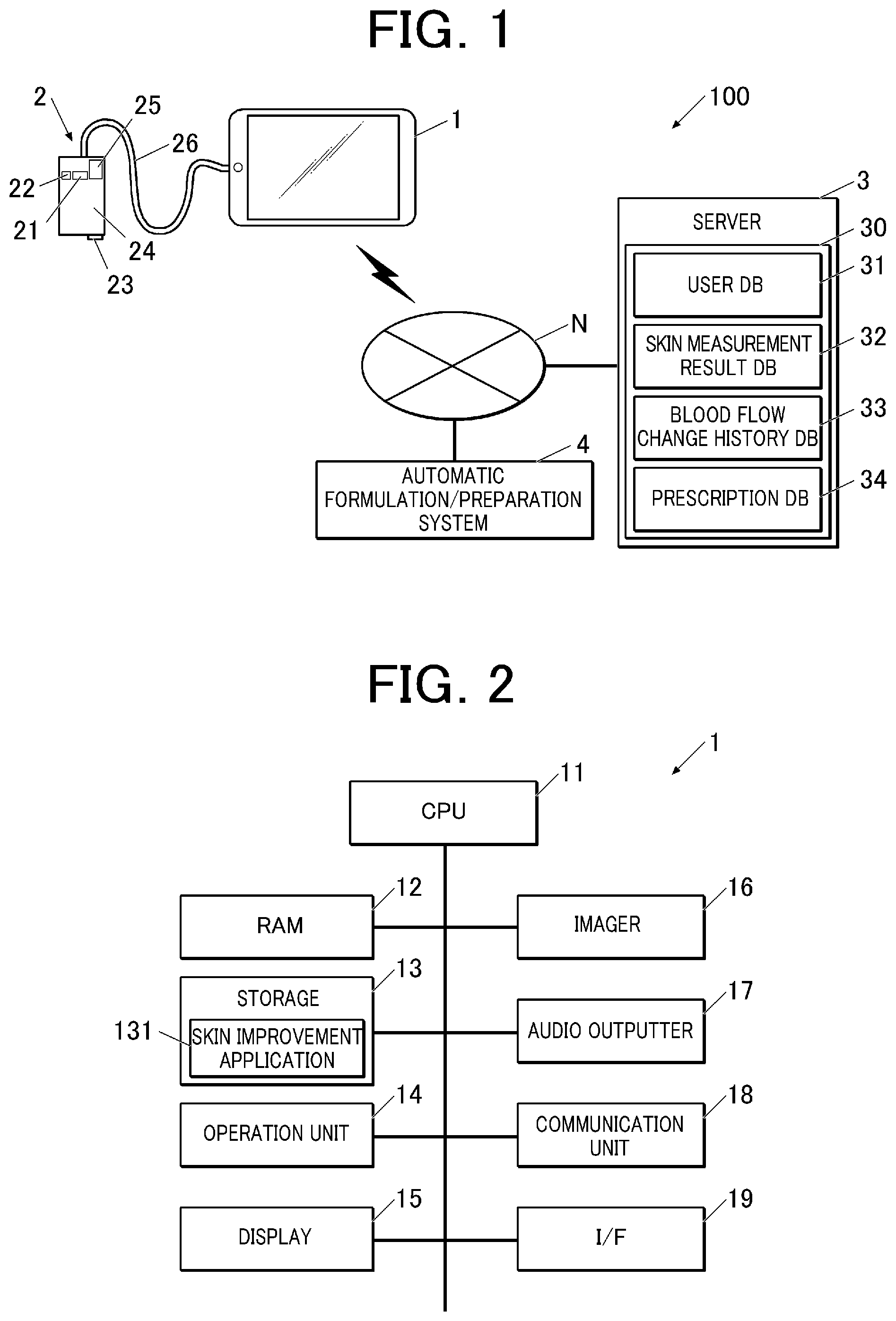 Patent US12322484 — Information processing apparatus, skincare prescription system, skincare prescription method, and storage medium — Figure 1