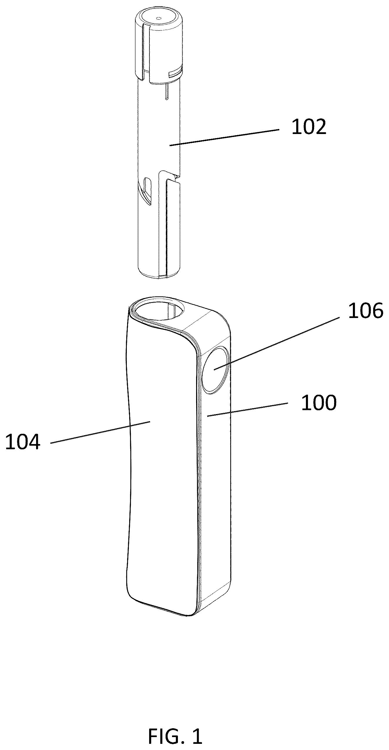 Patent US12322487 Figure 1 – Biometrically controlled handheld oral medication dispensing device