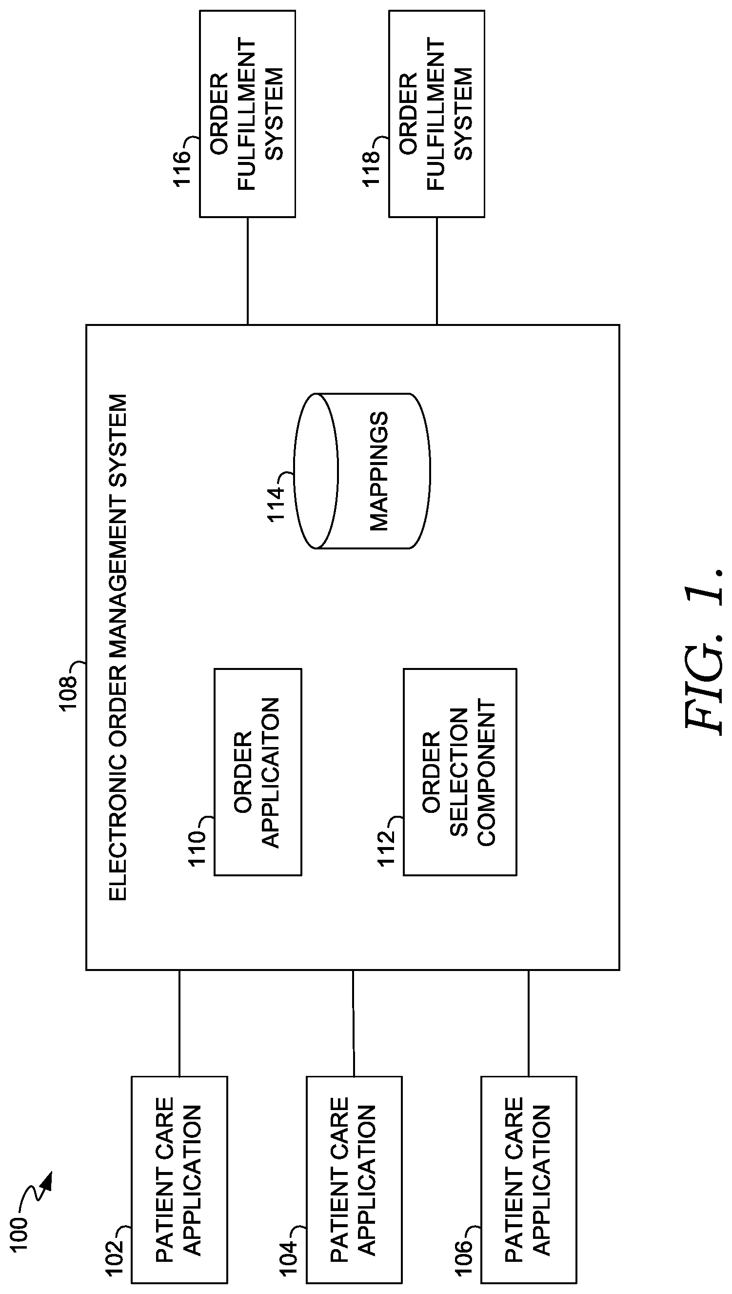 Patent US12322499 Figure 1 – Order selection and entry management system