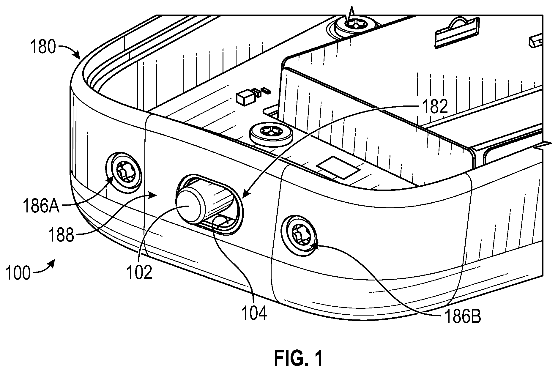Patent US12322560 Figure 1 – Slide switch with elastomer web