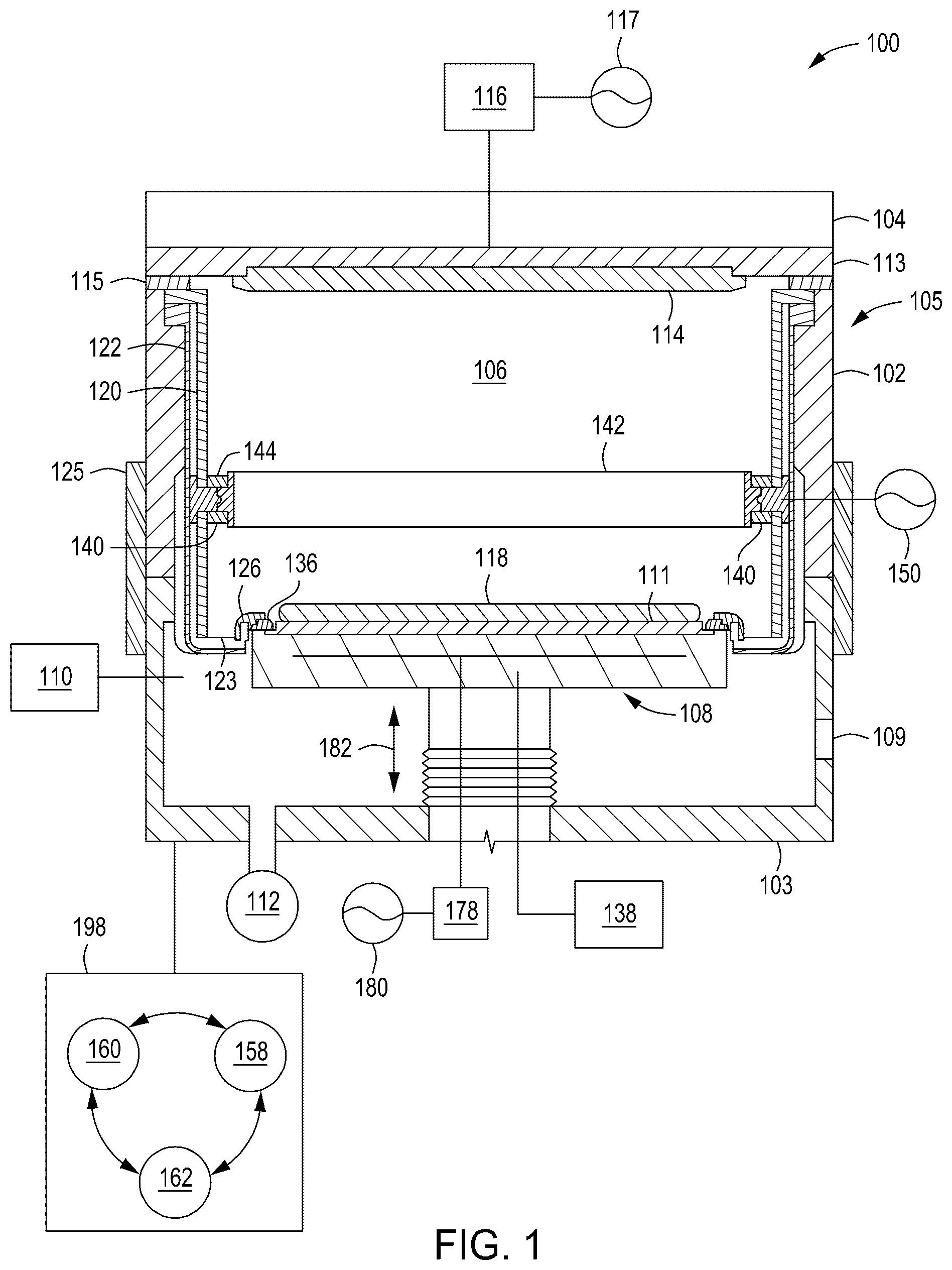 Patent US12322573 — Pulsing plasma treatment for film densification — Figure 1