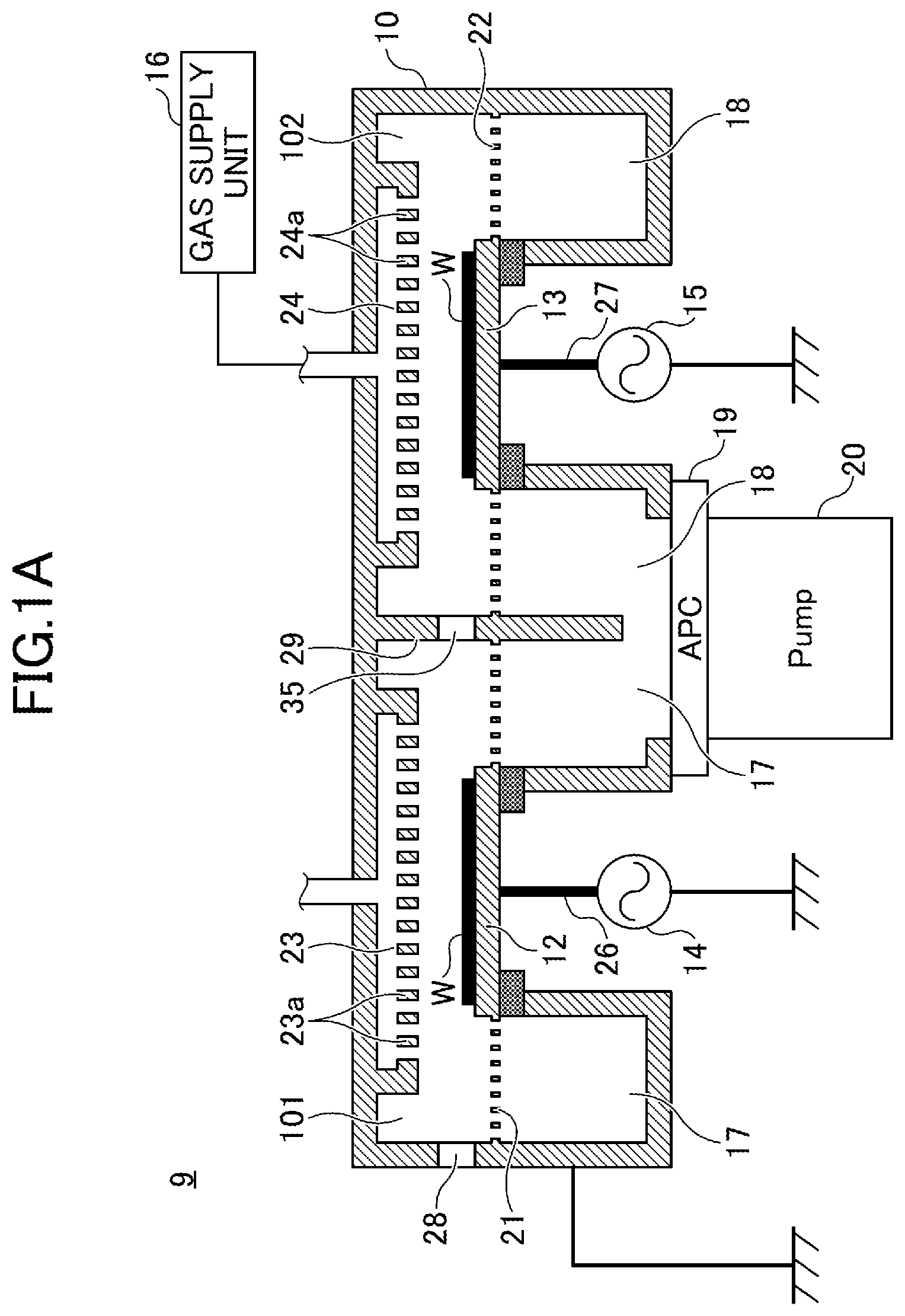 Patent US12322578 — Exhaust device, processing apparatus, and exhausting method — Figure 1