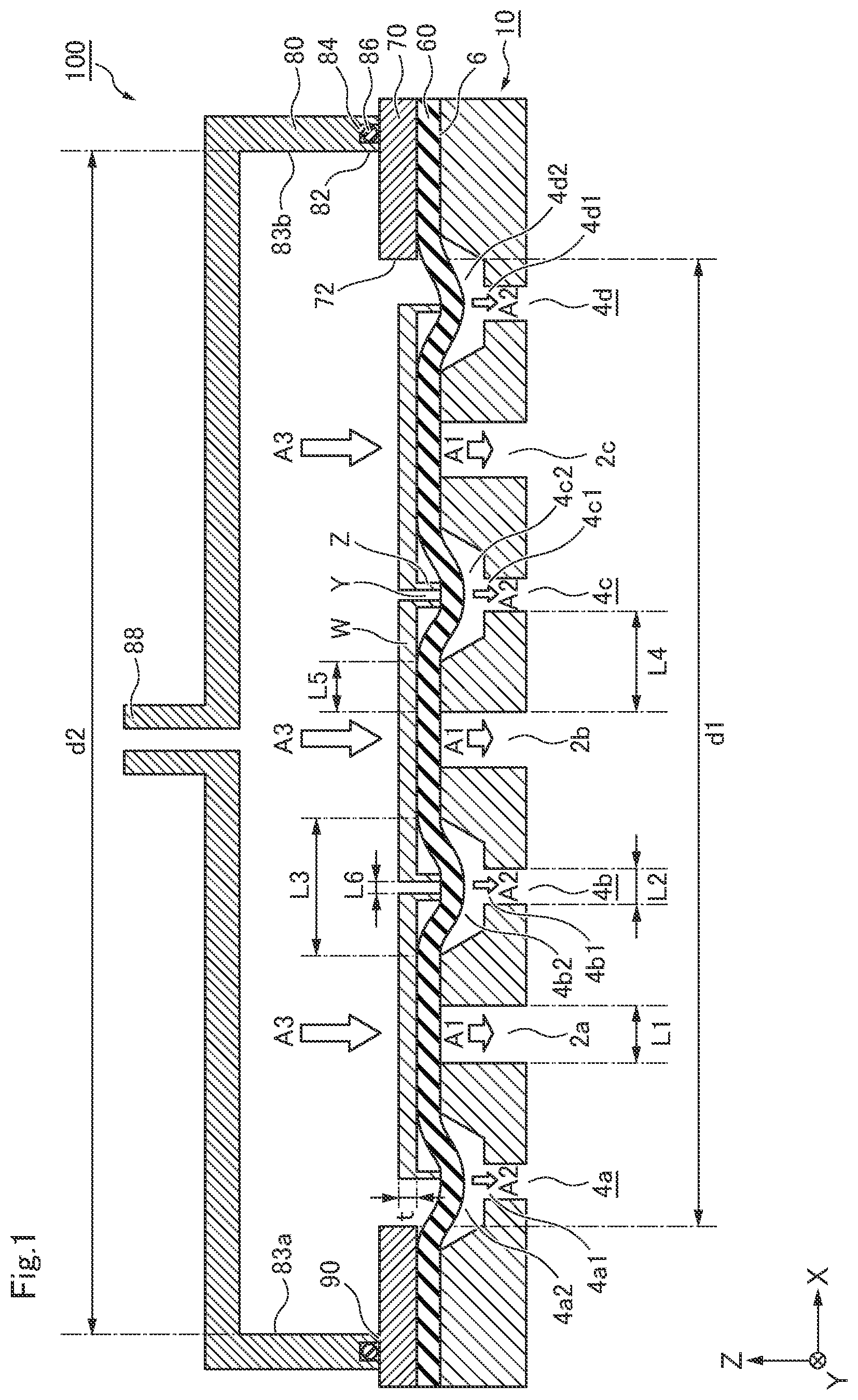 Patent US12322611 — Semiconductor manufacturing device and method of using the same — Figure 1