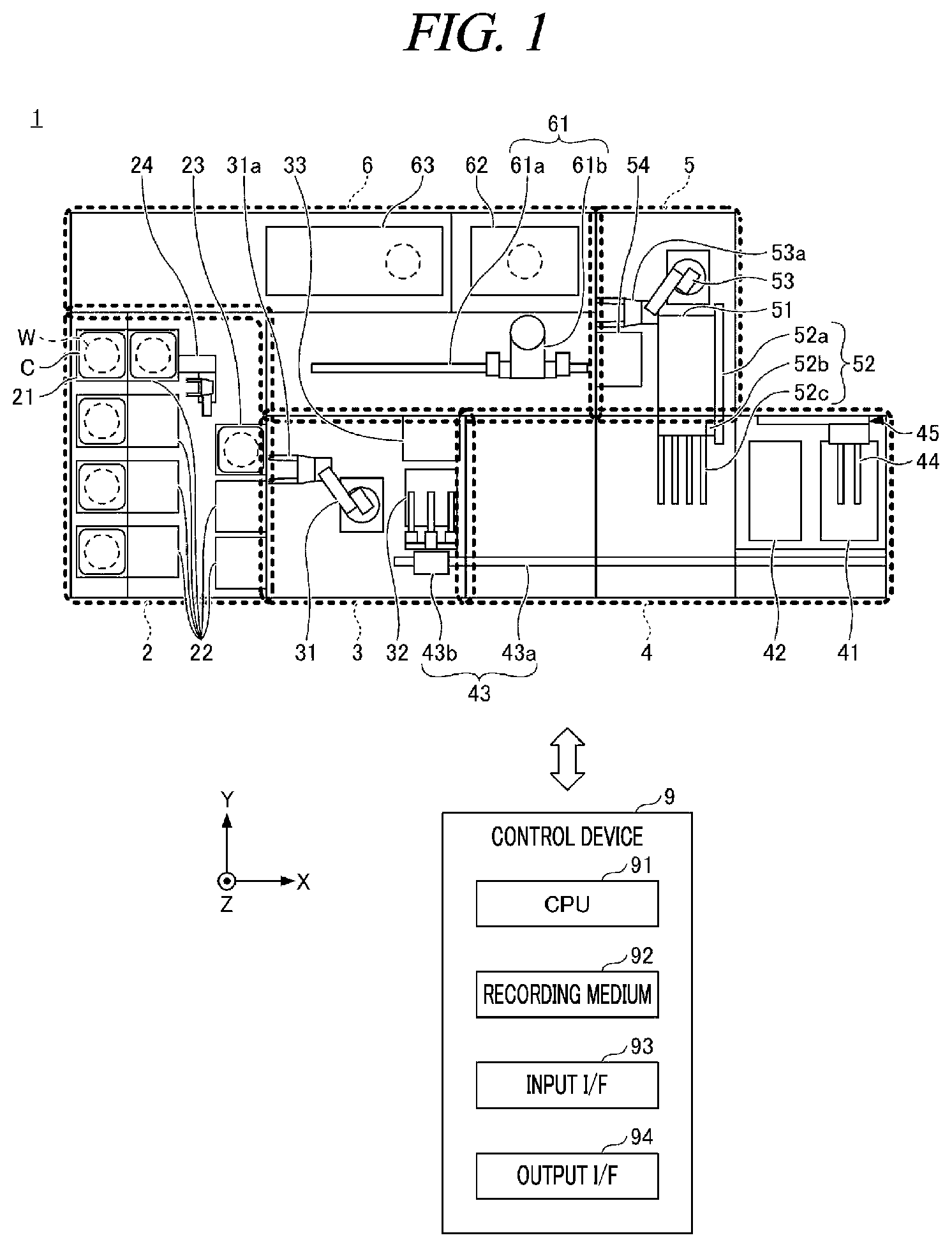Patent US12322631 — Substrate processing system, substrate processing method, and recording medium — Figure 1