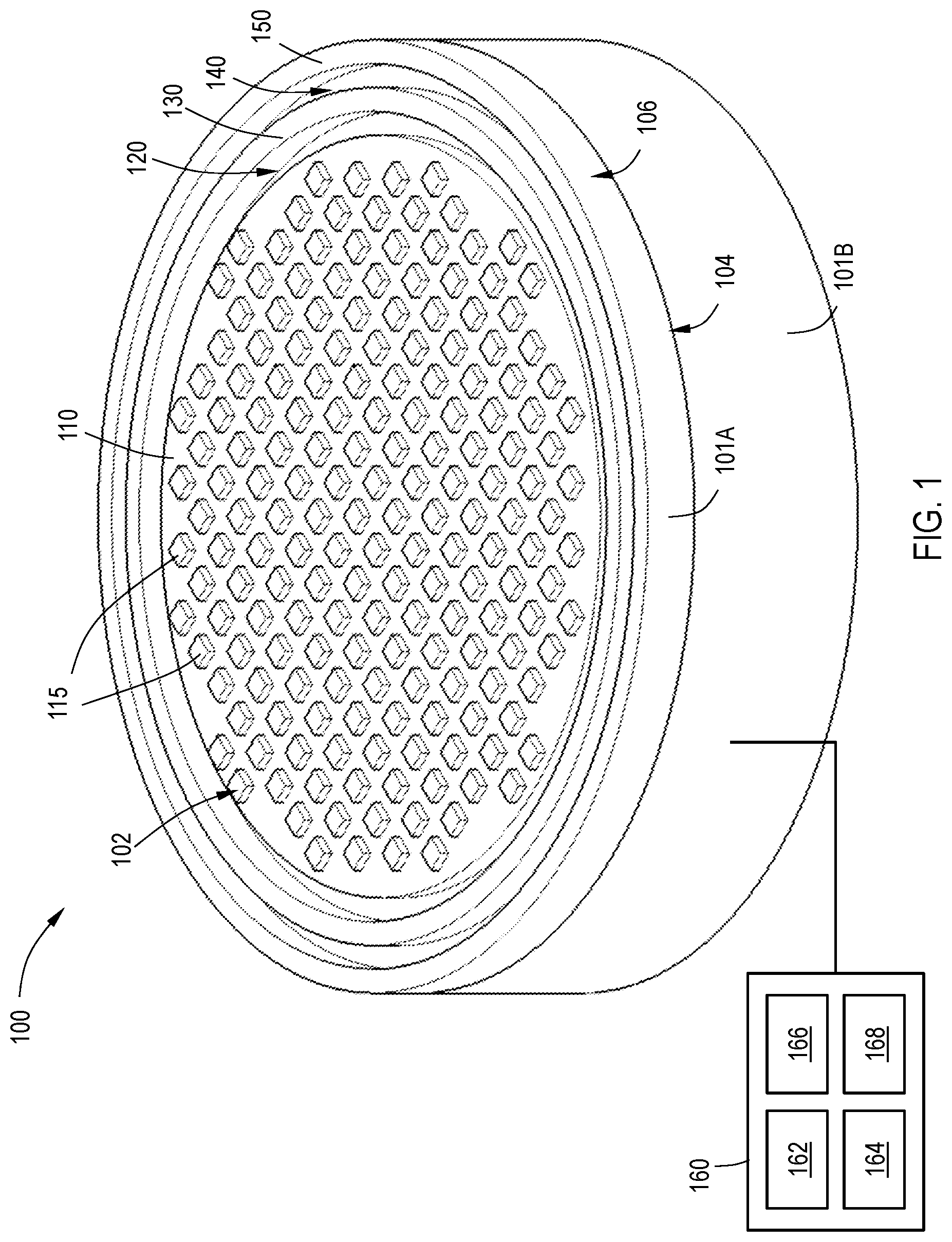 Patent US12322633 — Electrostatic chuck with improved temperature control — Figure 1