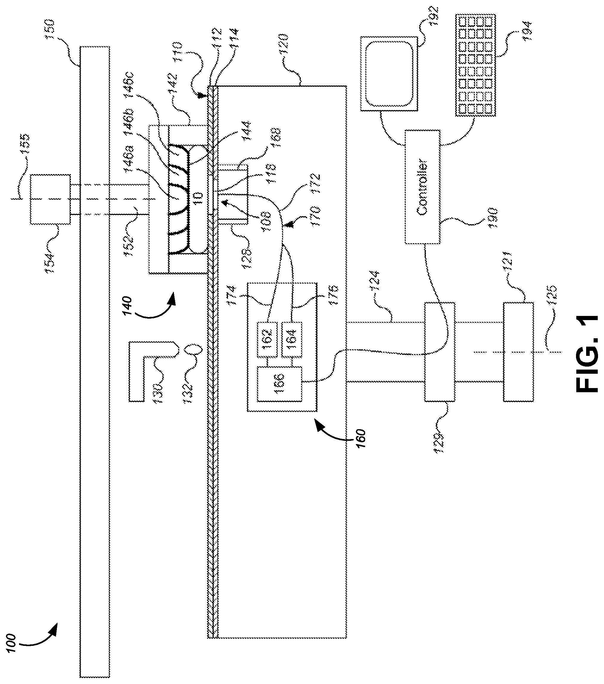 Patent US12322662 — Displacement measurements in semiconductor wafer processing — Figure 1