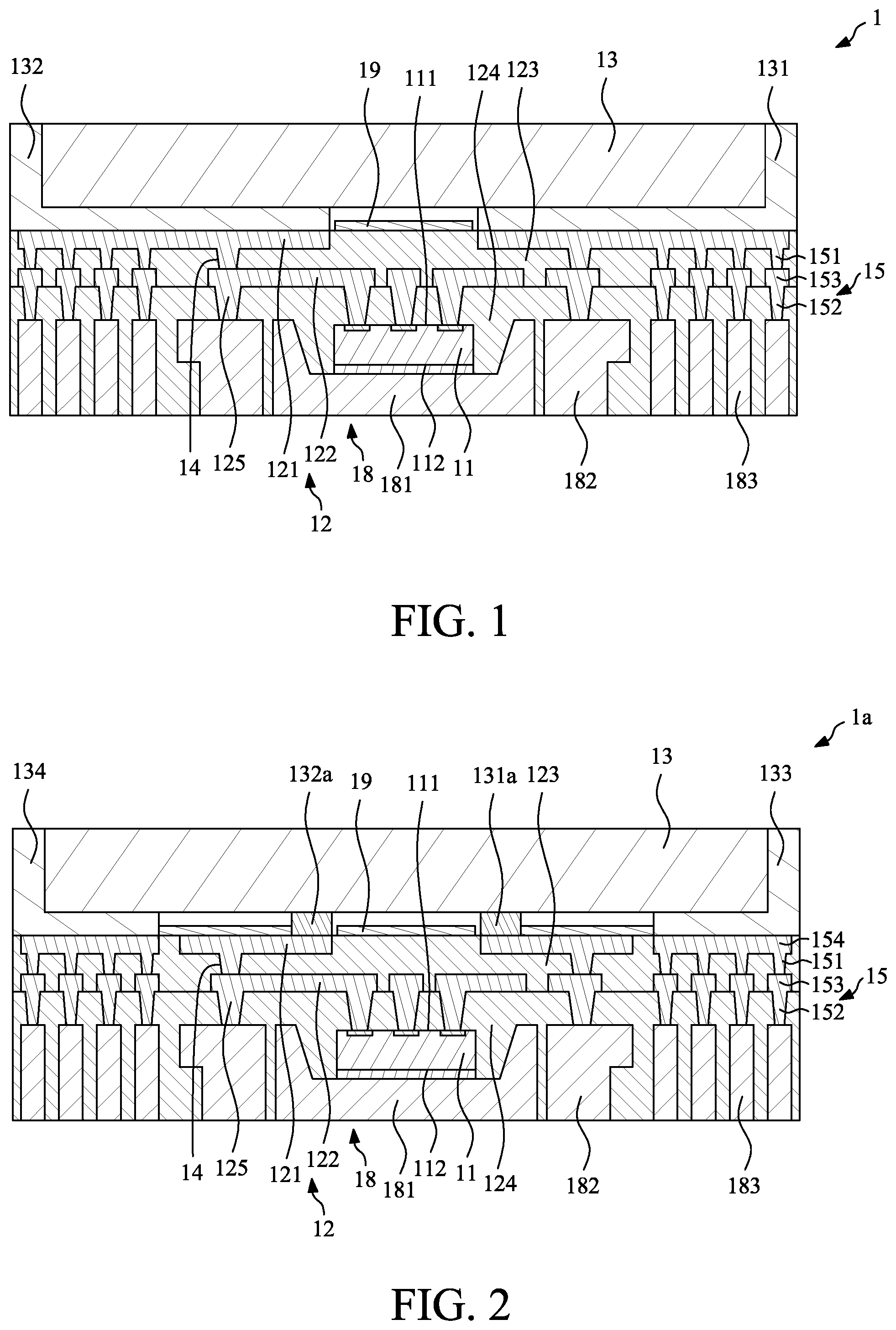 Patent US12322672 — Semiconductor package structure and semiconductor manufacturing process — Figure 1