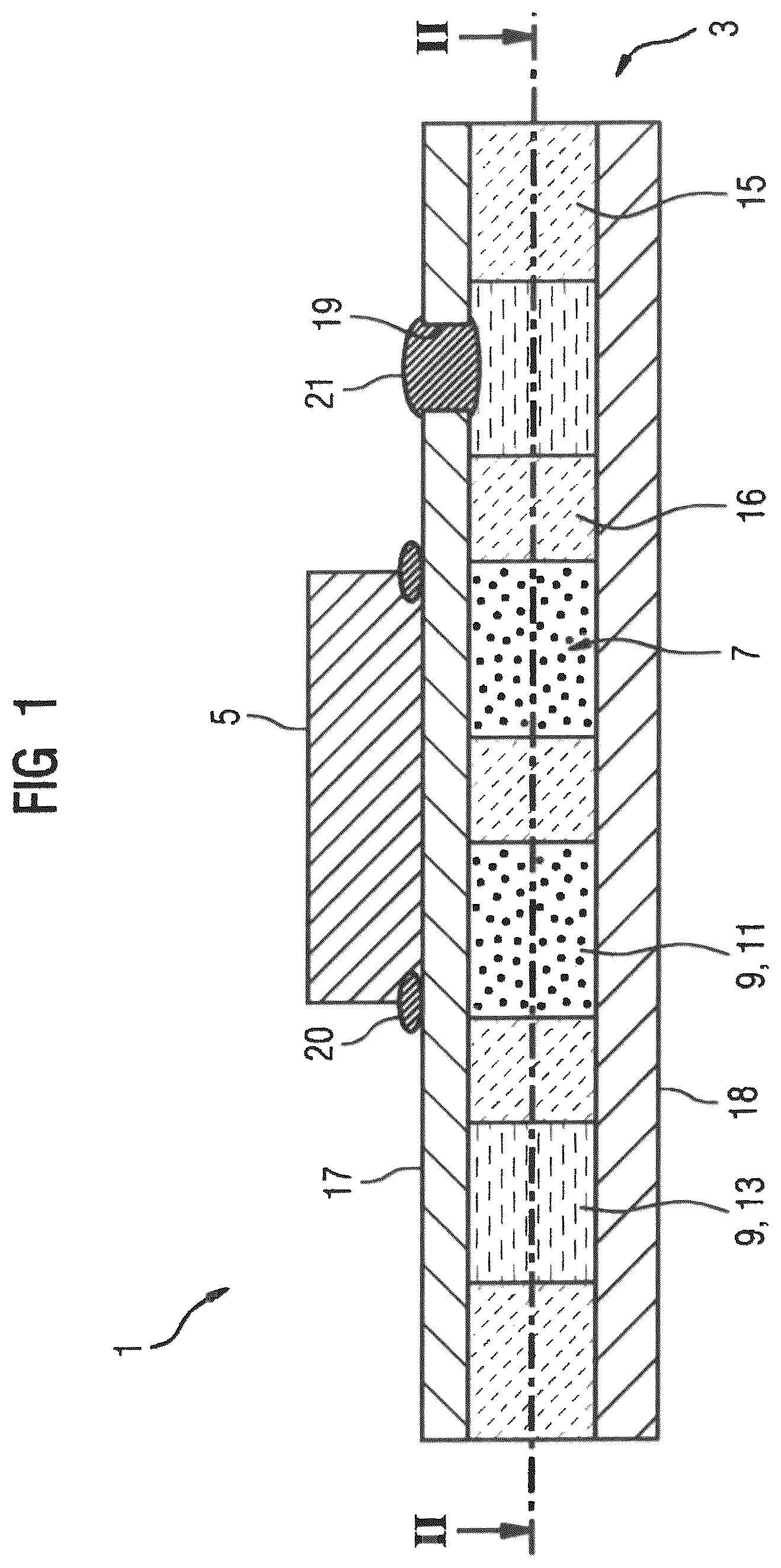 Patent US12322675 — Electronic module comprising a pulsating heat pipe — Figure 1