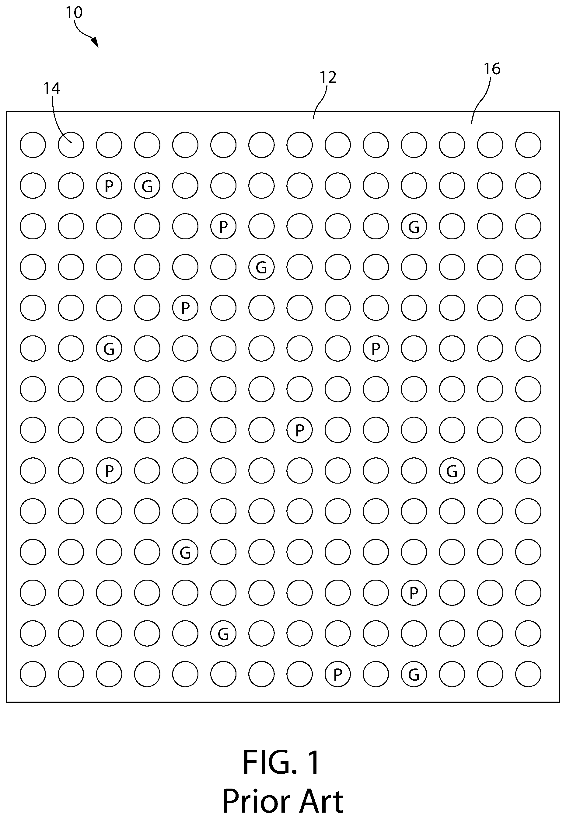 Patent US12322689 — Semiconductor device package with combined contacts — Figure 1