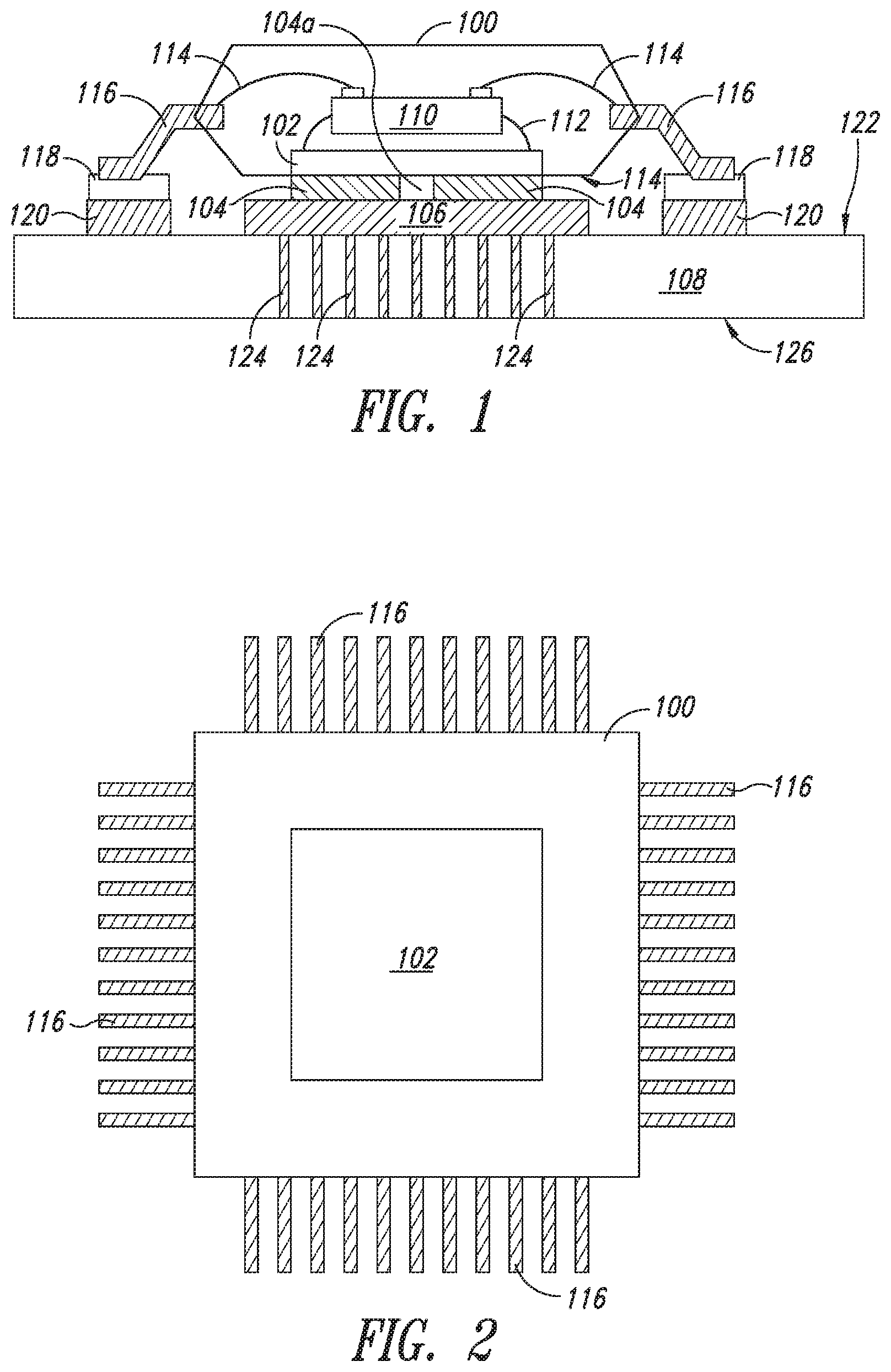 Patent US12322692 — Solder mask for thermal pad of a printed circuit board to provide reliable solder contact to an integrated circuit — Figure 1