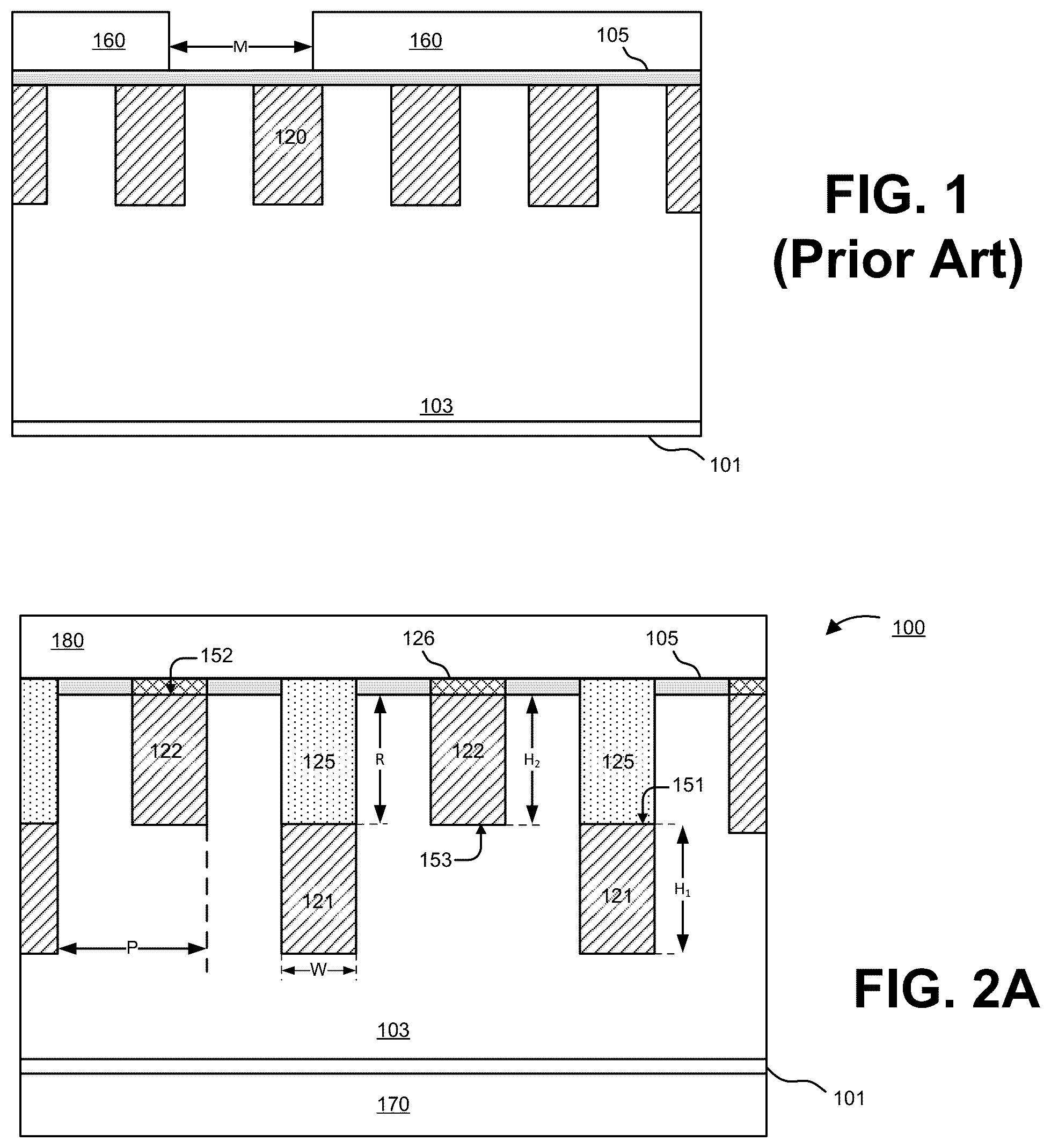 Patent US12322699 — Method of forming high density, high shorting margin, and low capacitance interconnects by alternating recessed trenches — Figure 1