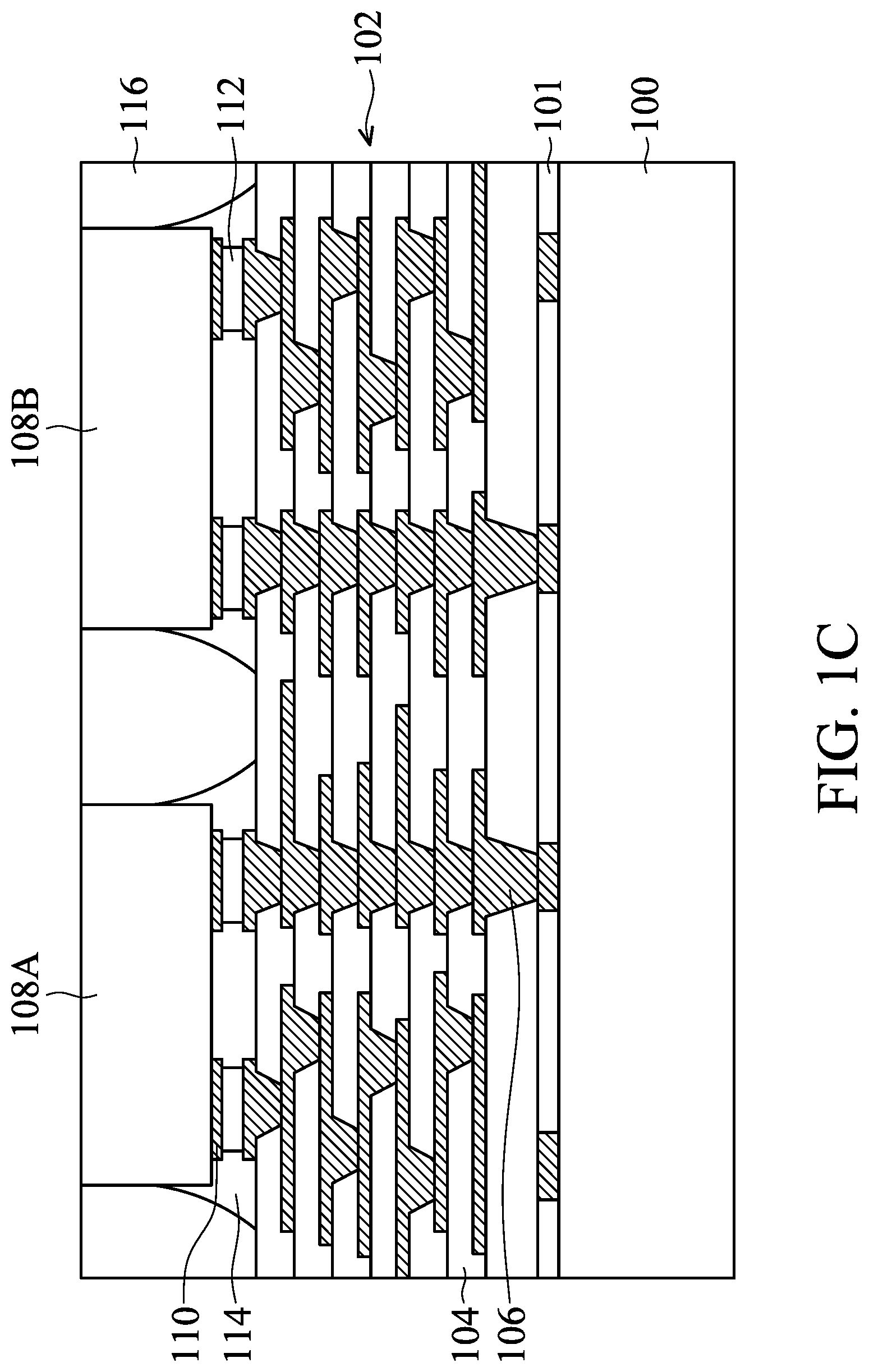 Patent US12322704 Figure 3 – Package structure with underfill