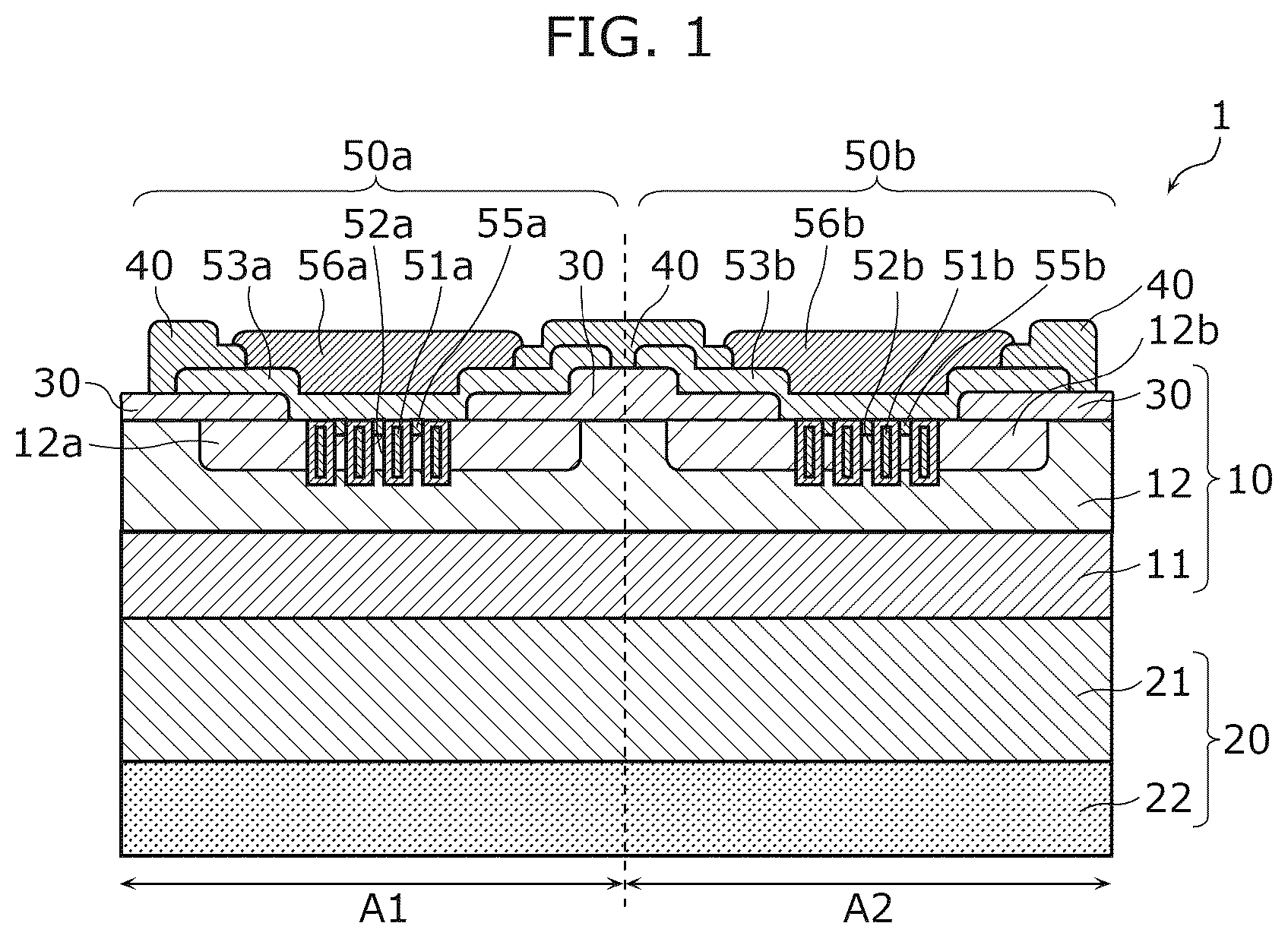 Patent US12322709 Figure 1 – Semiconductor device and laser marking method