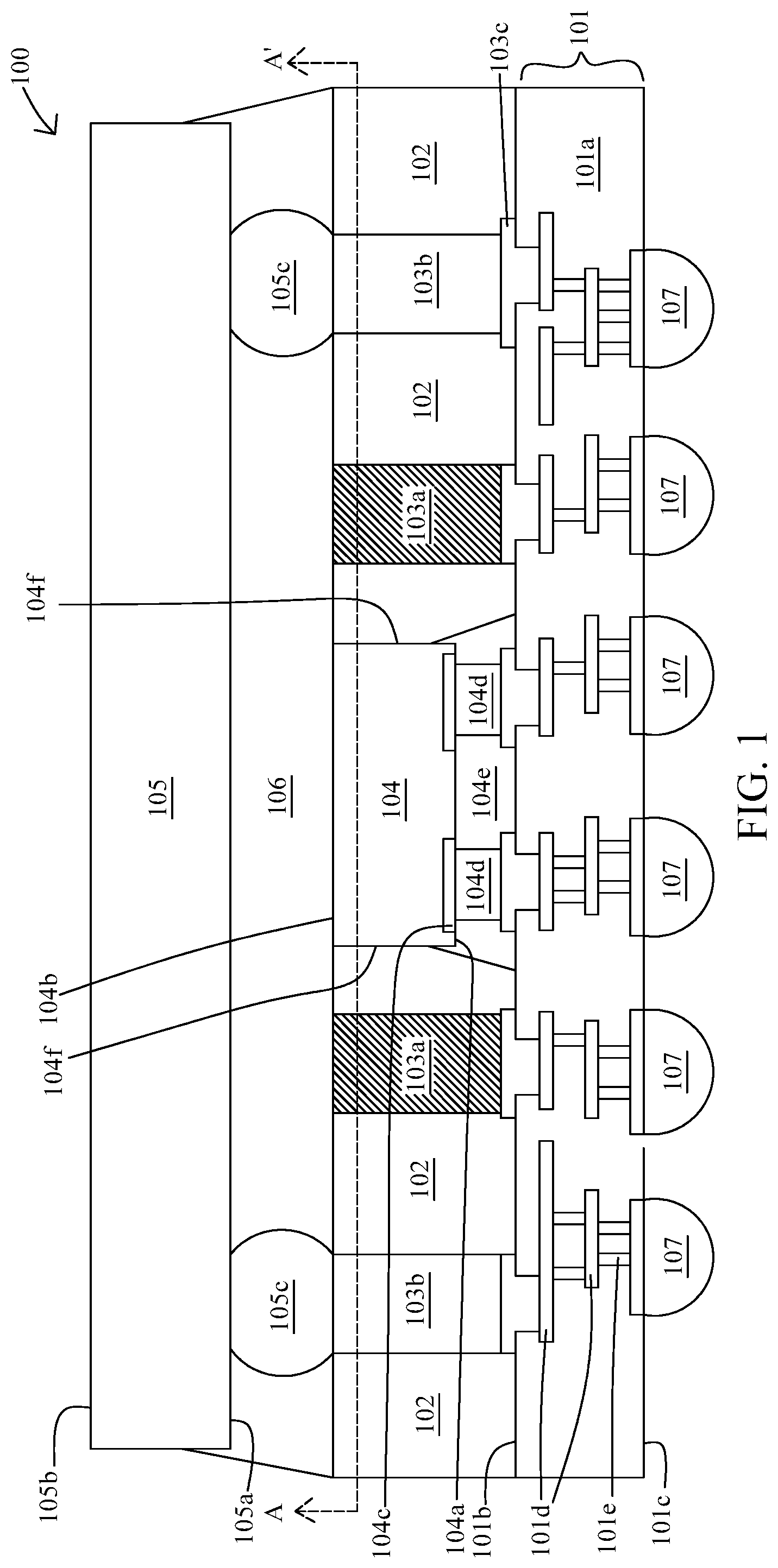 Patent US12322742 — Semiconductor structure and manufacturing method thereof — Figure 1
