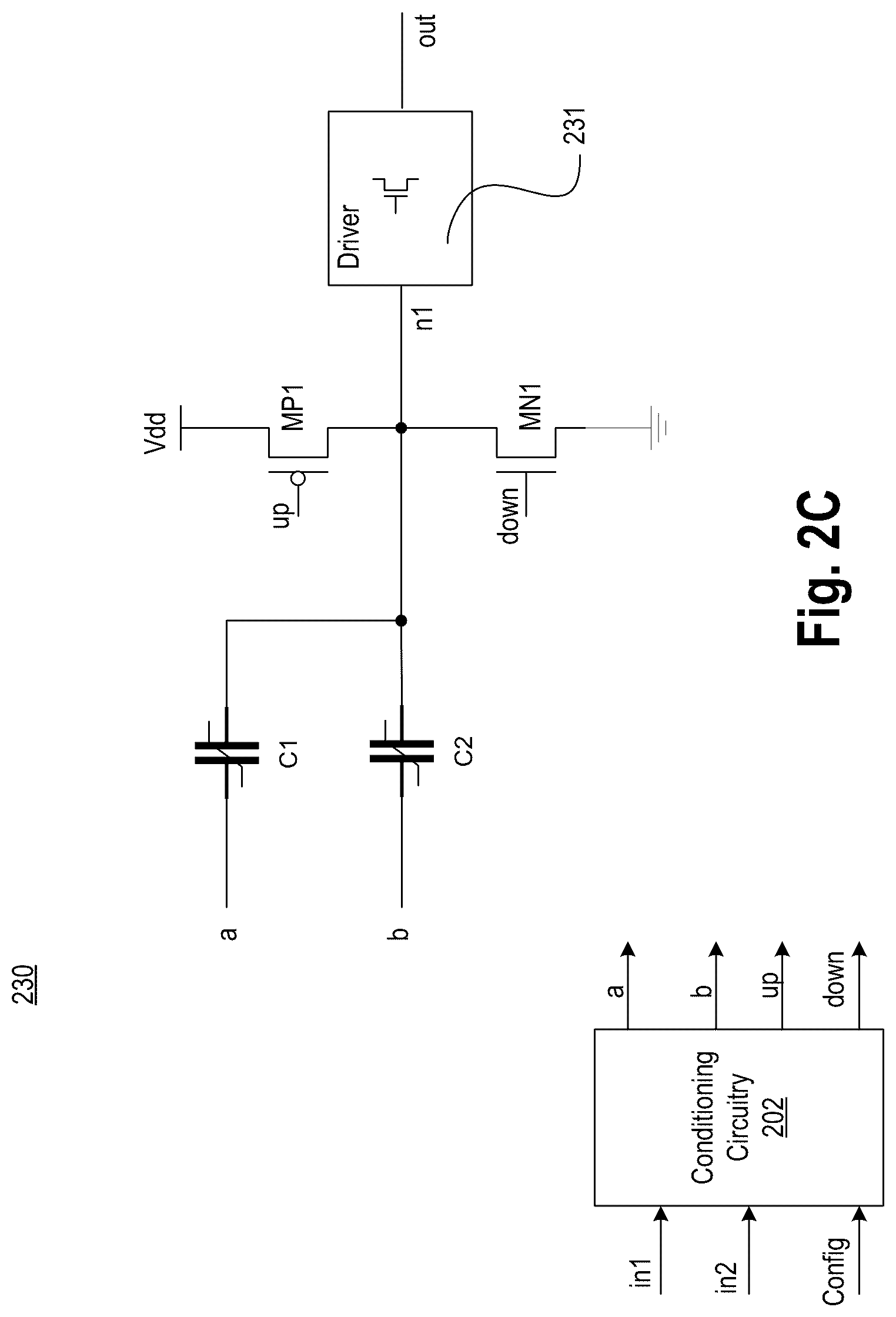 Patent US12322743 Figure 4 – Multi-function threshold gate with input based adaptive threshold and with stacked non-planar paraelectric capacitors