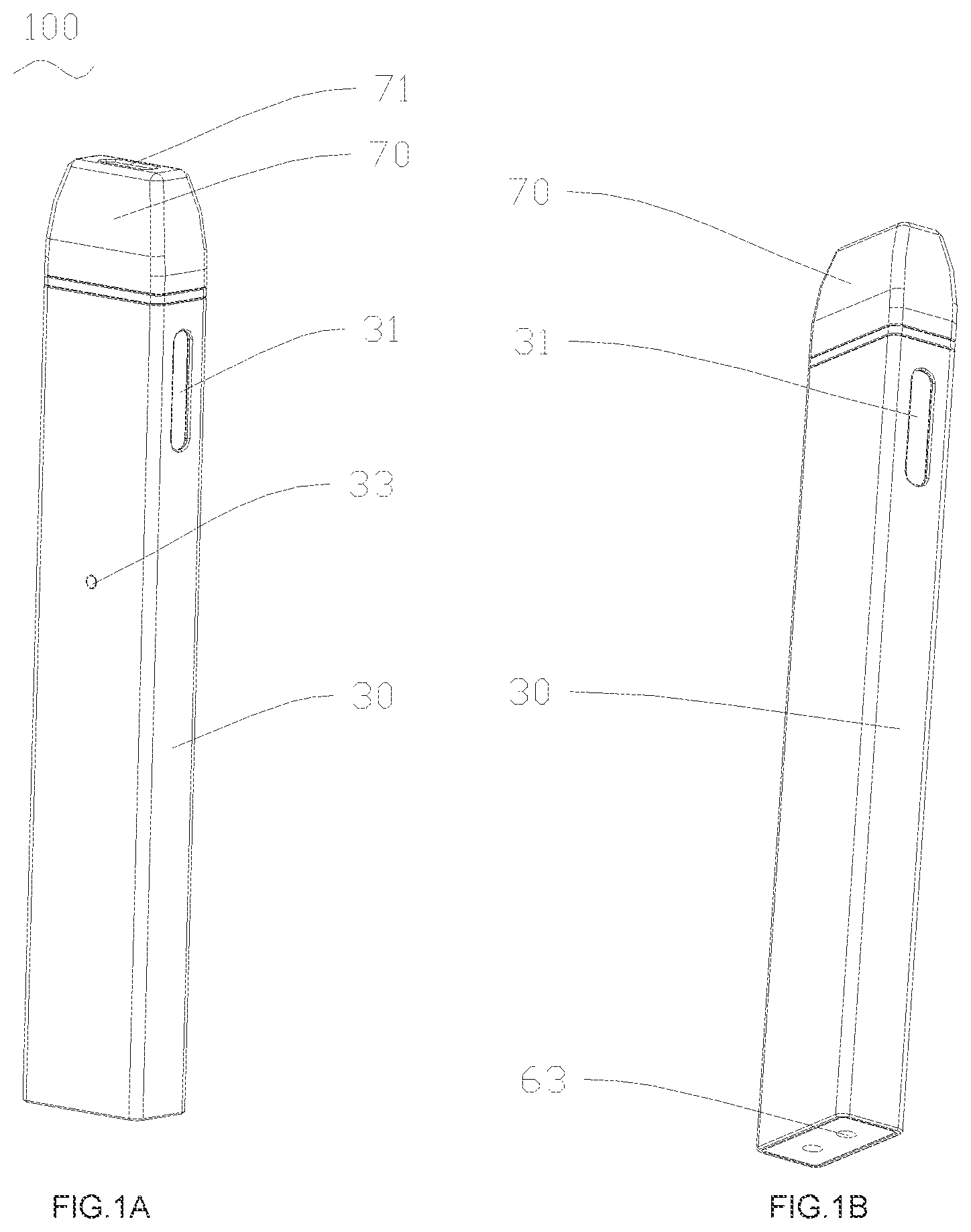 Patent US12322764 — Cartridge, battery assembly and electronic cigarette — Figure 1