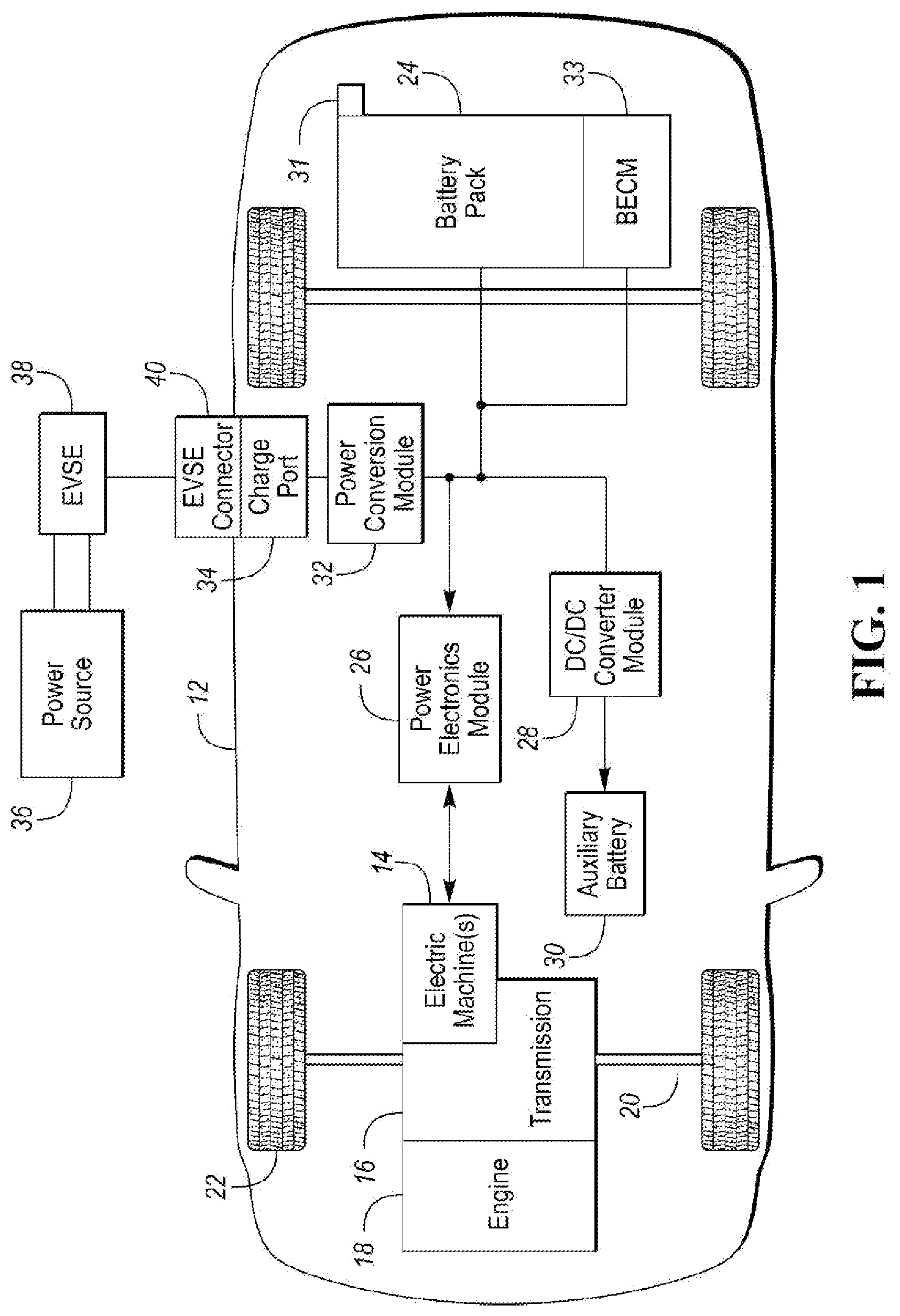 Patent US12322775 — Traction battery thermal management — Figure 1