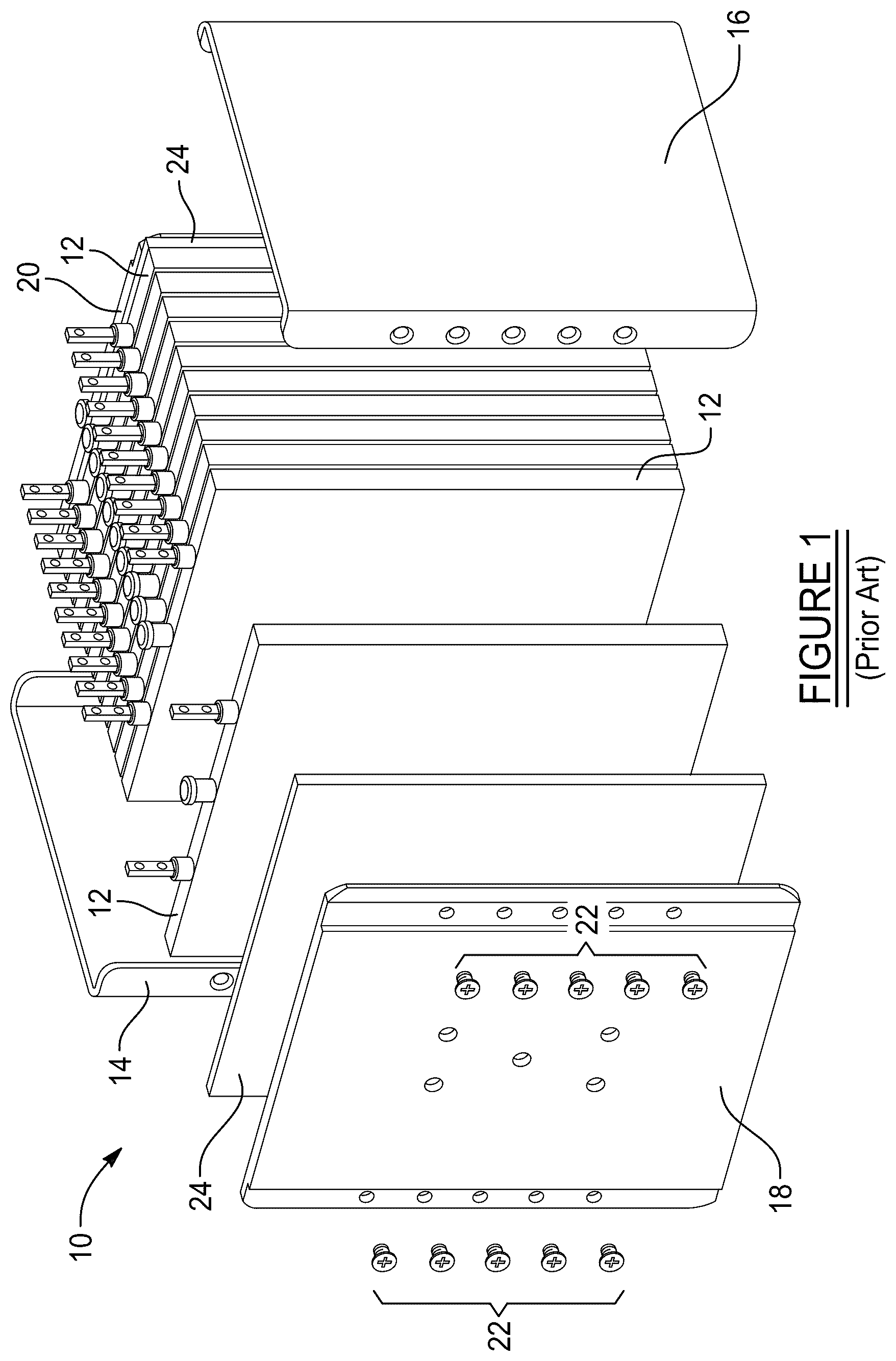 Patent US12322778 — Compact temperature control system and method for energy modules — Figure 1