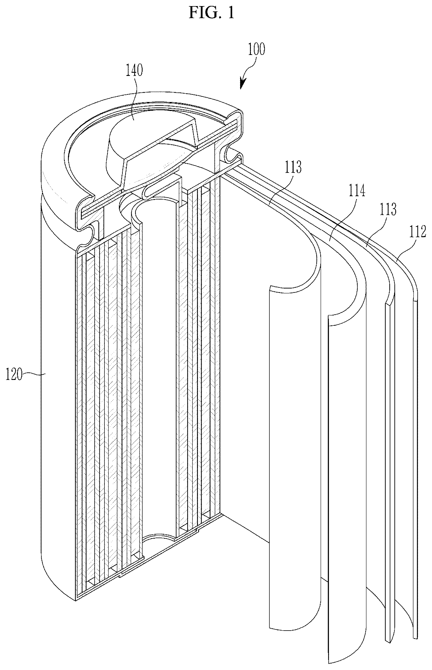 Patent US12322791 — Positive active material for rechargeable lithium battery, preparing method thereof and rechargeable lithium battery including the same — Figure 1