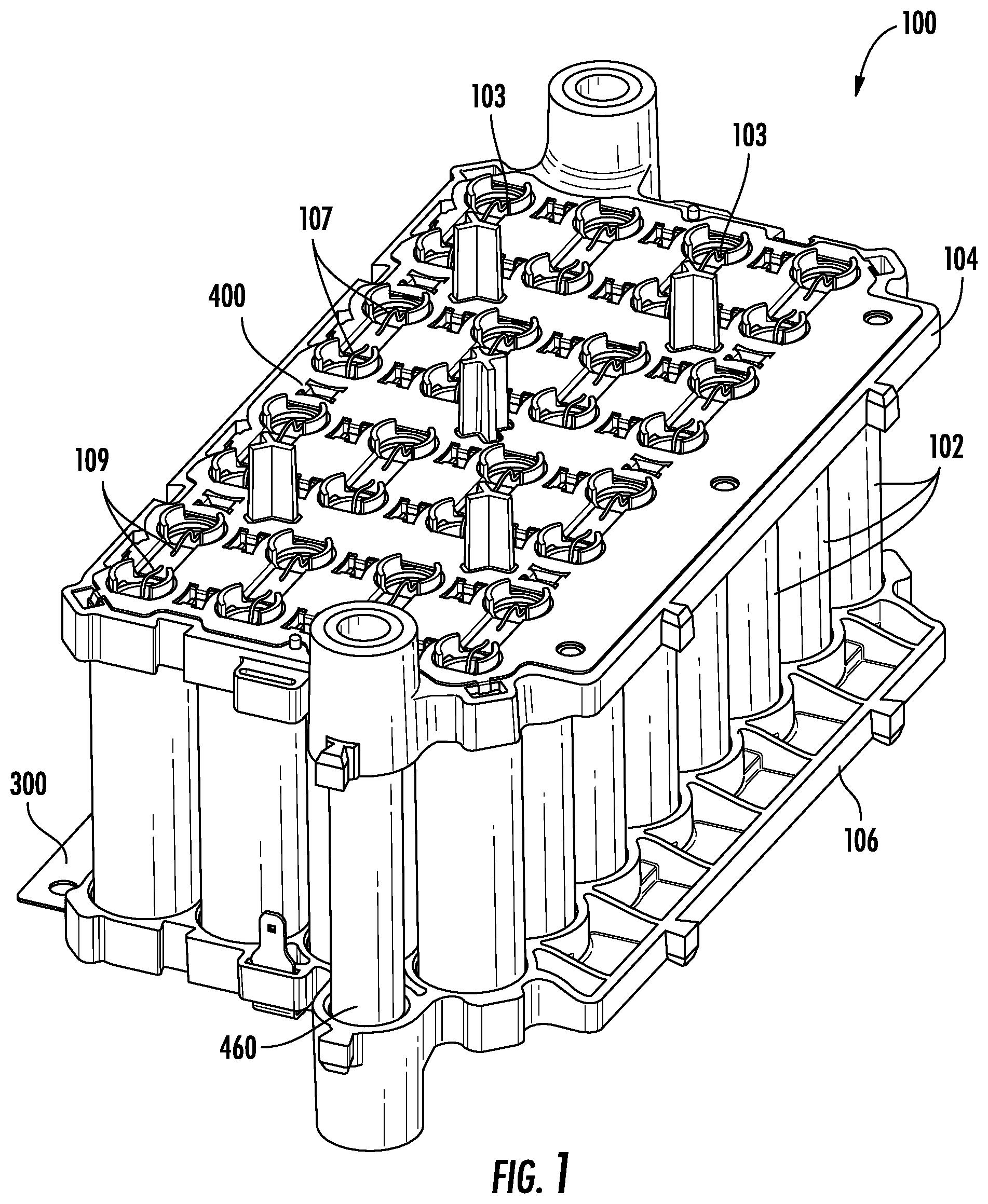 Patent US12322818 — Cell module assemblies and methods of manufacturing cell module assemblies — Figure 1
