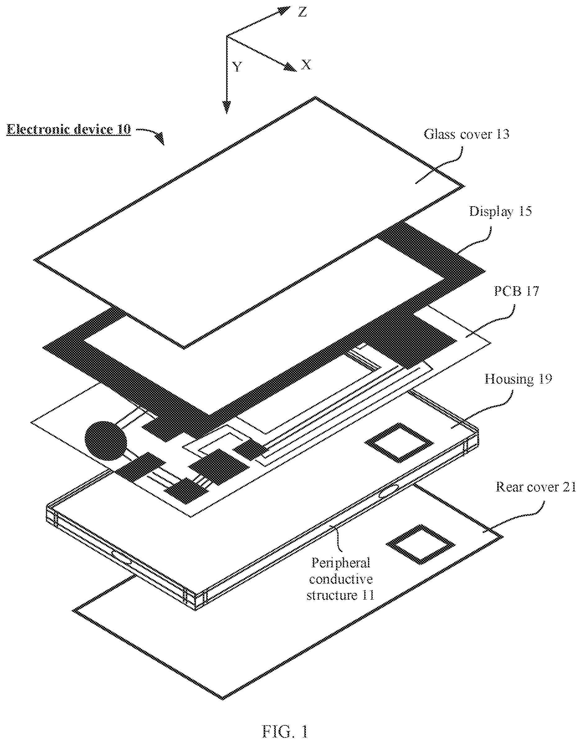 Patent US12322875 — Antenna structure and electronic device — Figure 1