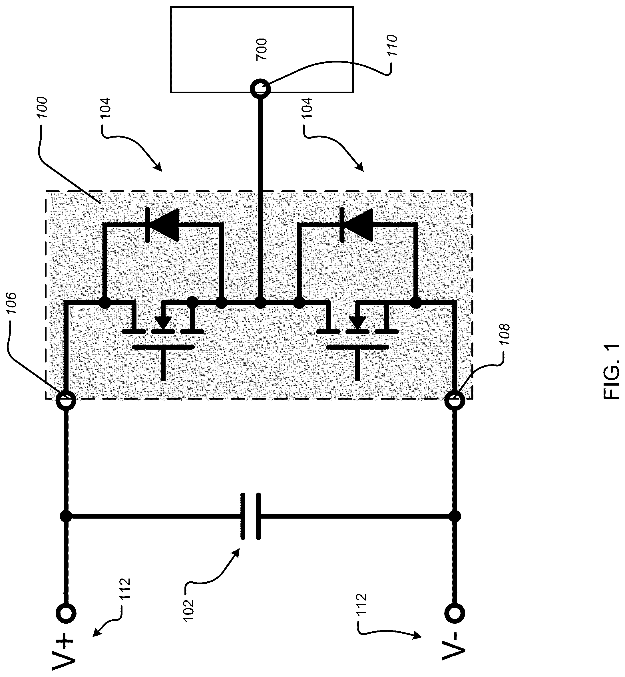 Patent US12322886 — Power module having electrical interconnections using mechanical fittings and process of implementing the same — Figure 1