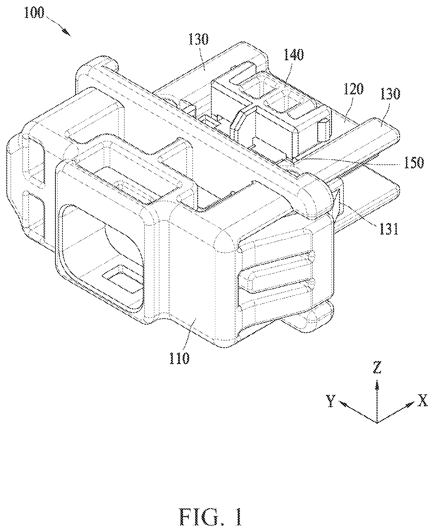 Patent US12322892 — Electrical connector having terminal position assurance — Figure 1