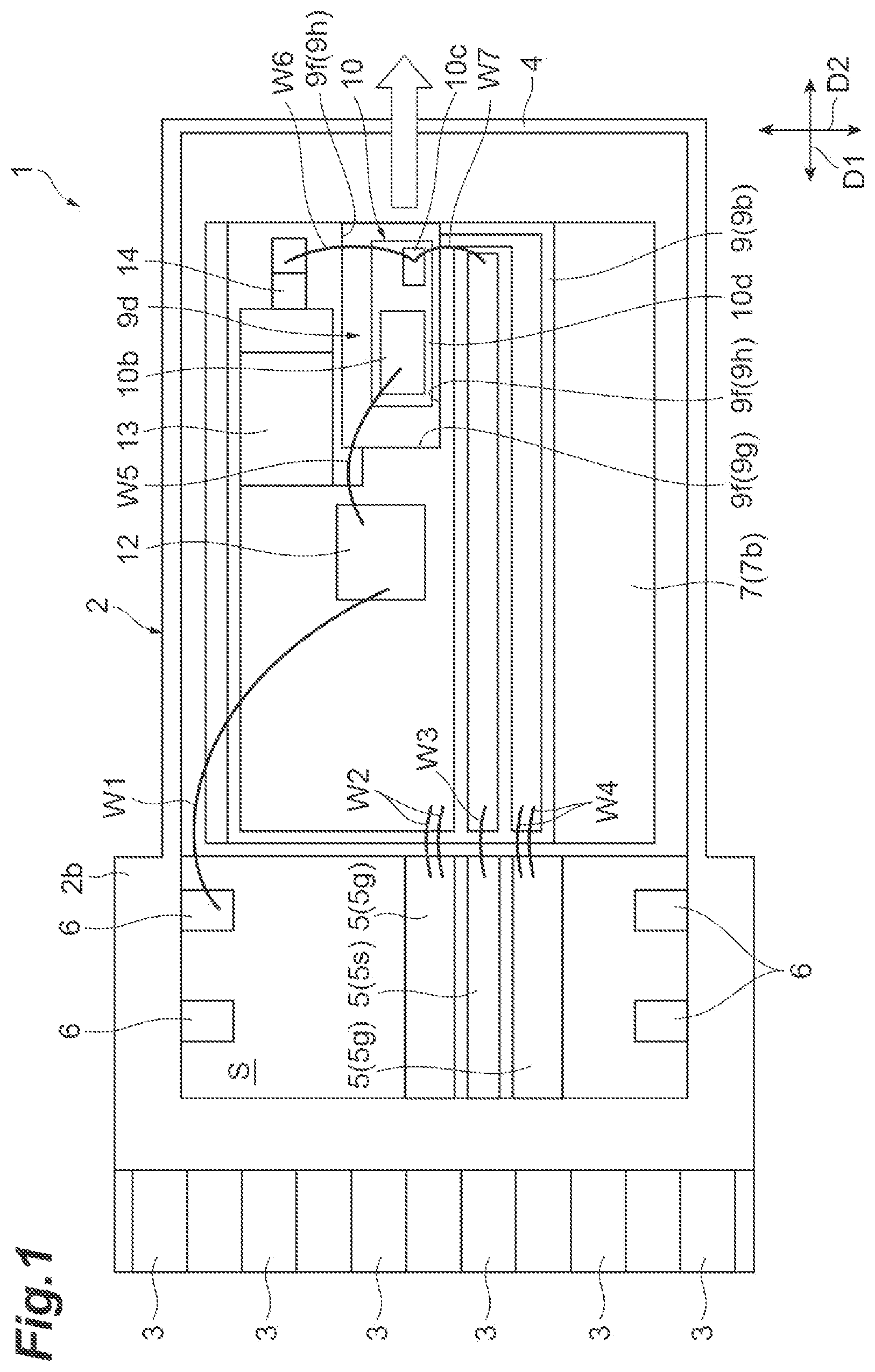 Patent US12322925 — Optical semiconductor module — Figure 1