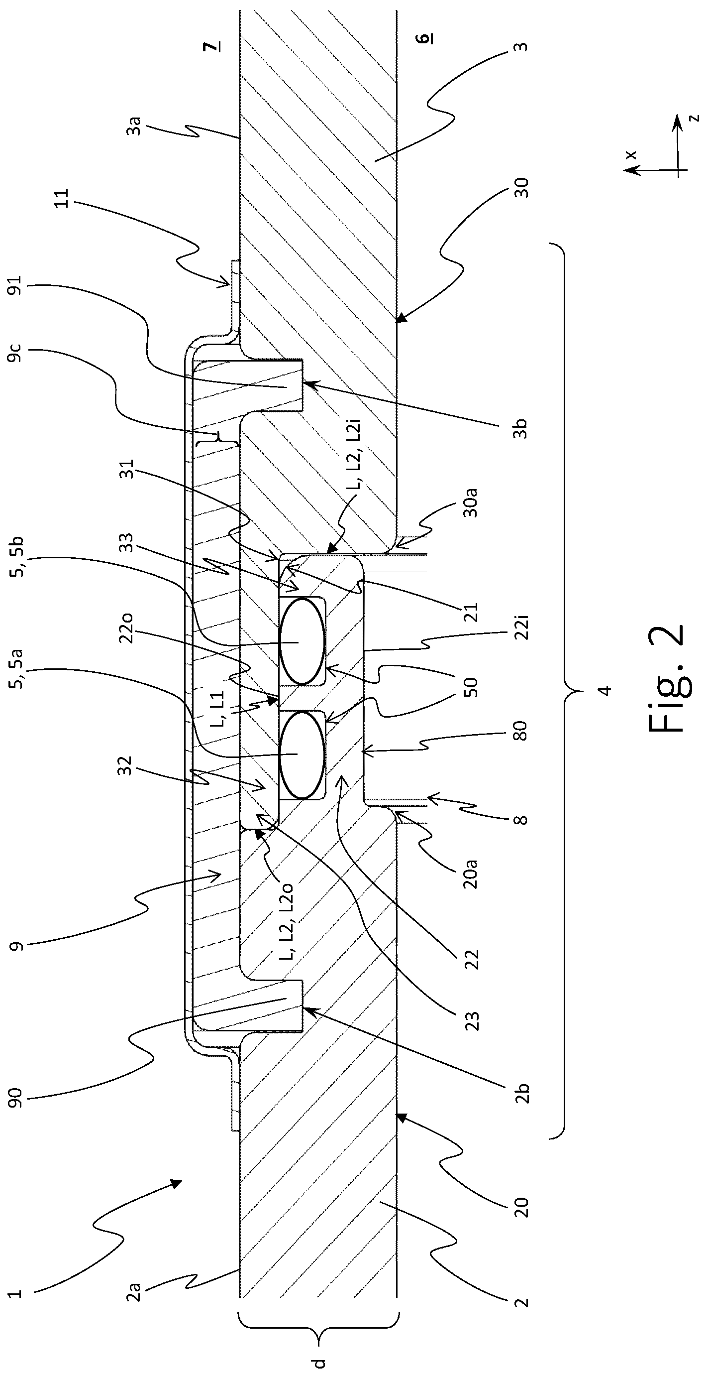 Patent US12322934 Figure 2 – Flange design for high-voltage gas-insulated switchgear (GIS), busbars and lines (GIL)