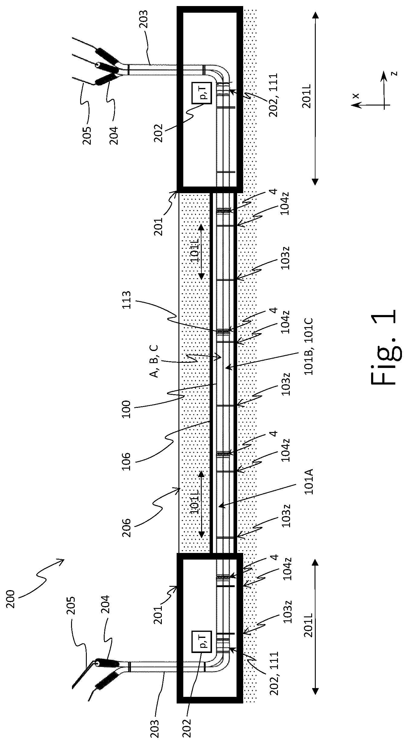 Patent US12322947 — Compact underground GIS for high-voltage gas-insulated substation (GIS), busbars and lines (GIL) — Figure 1