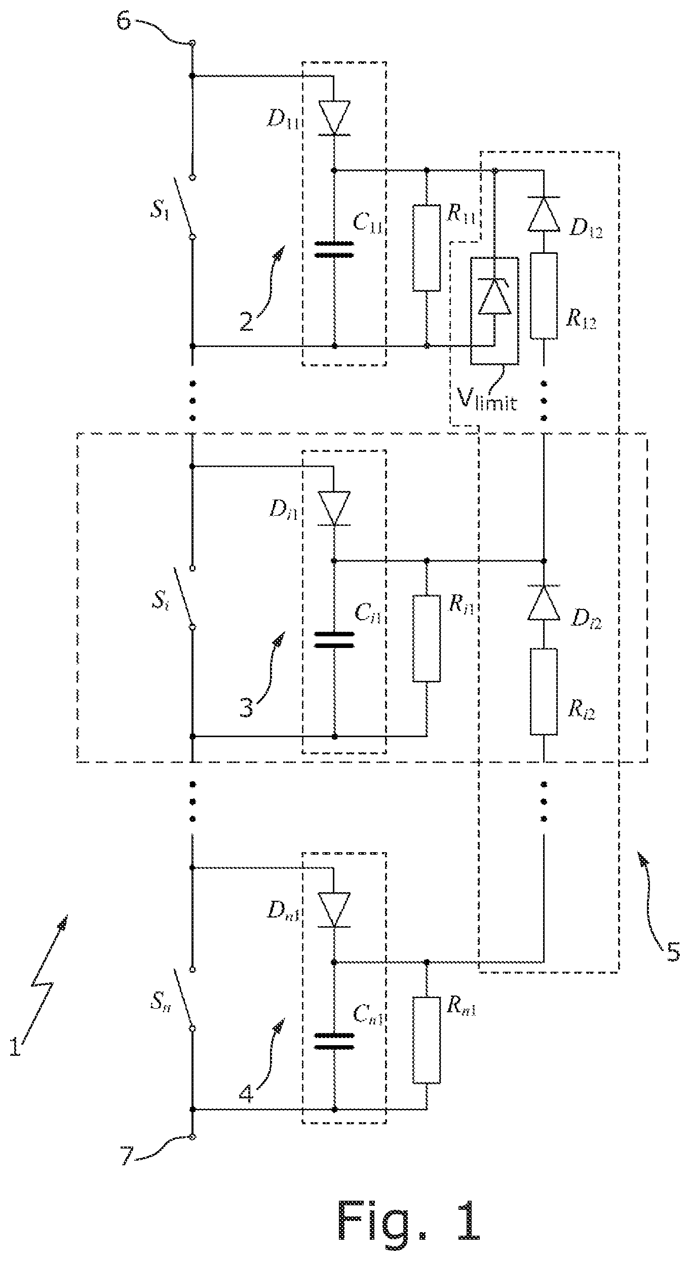 Patent US12322954 — HV switch unit, pulsing assembly and method of avoiding voltage imbalances in an HV switch — Figure 1