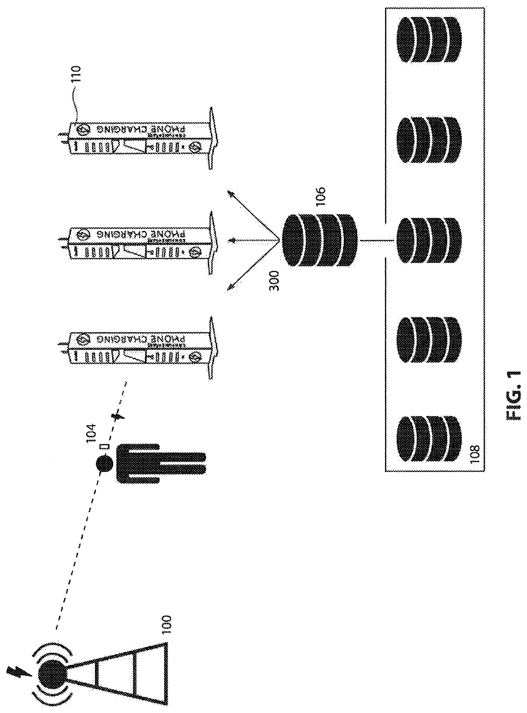 Patent US12322986 — System and method for providing interconnected and secure mobile device charging stations — Figure 1